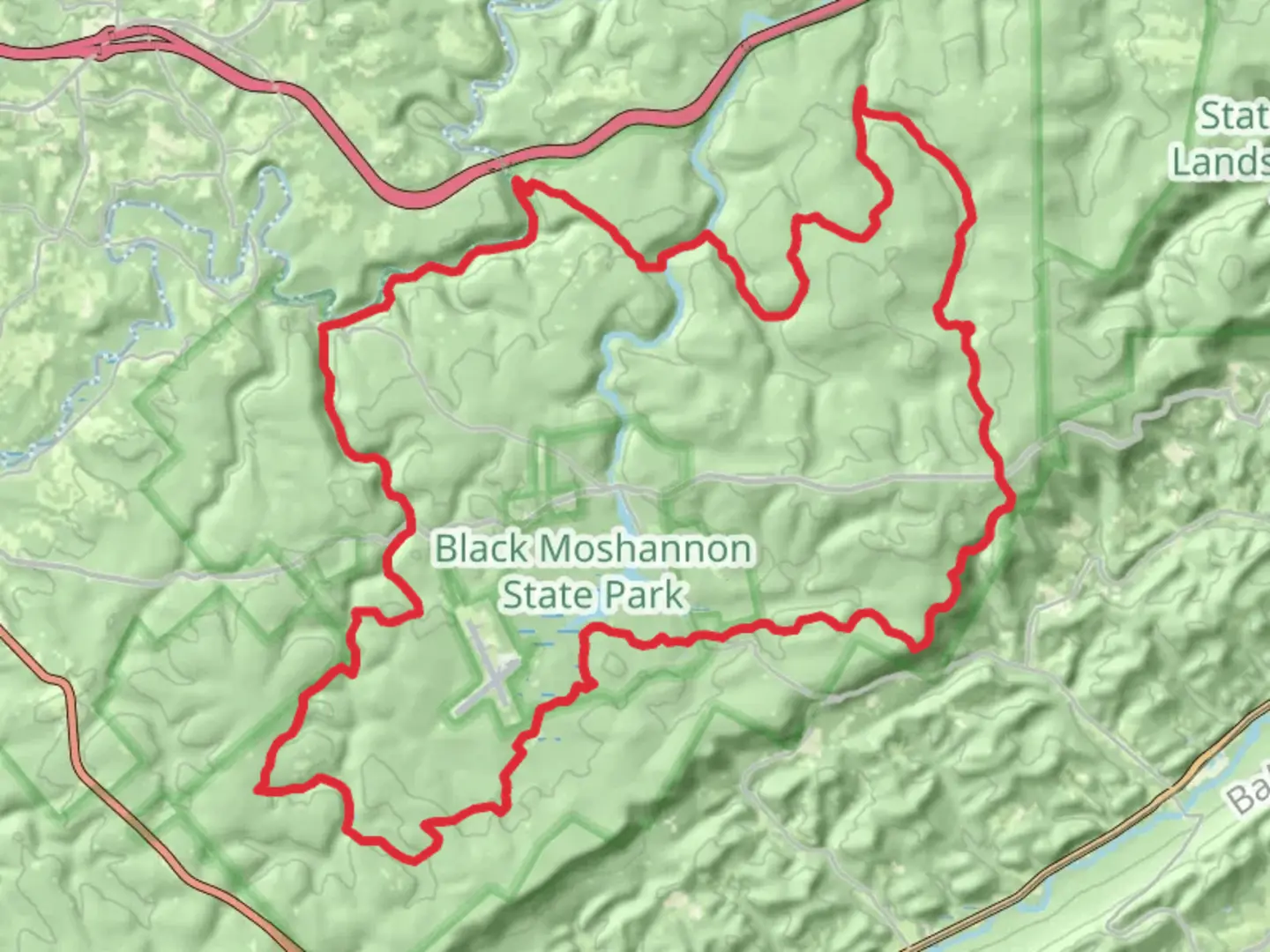 An image depicting the trail Beaver Mills, Rock Run and Moshannon Creek Loop and its surrounding area.