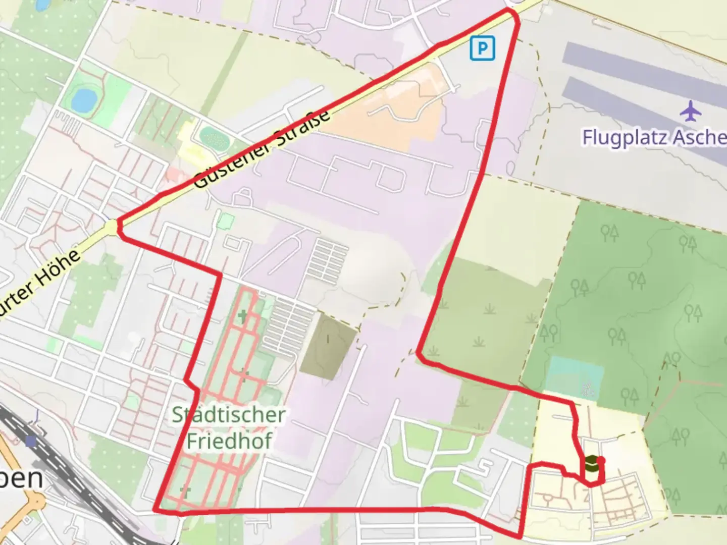 An image depicting the trail Aschersleben Short Loop and its surrounding area.