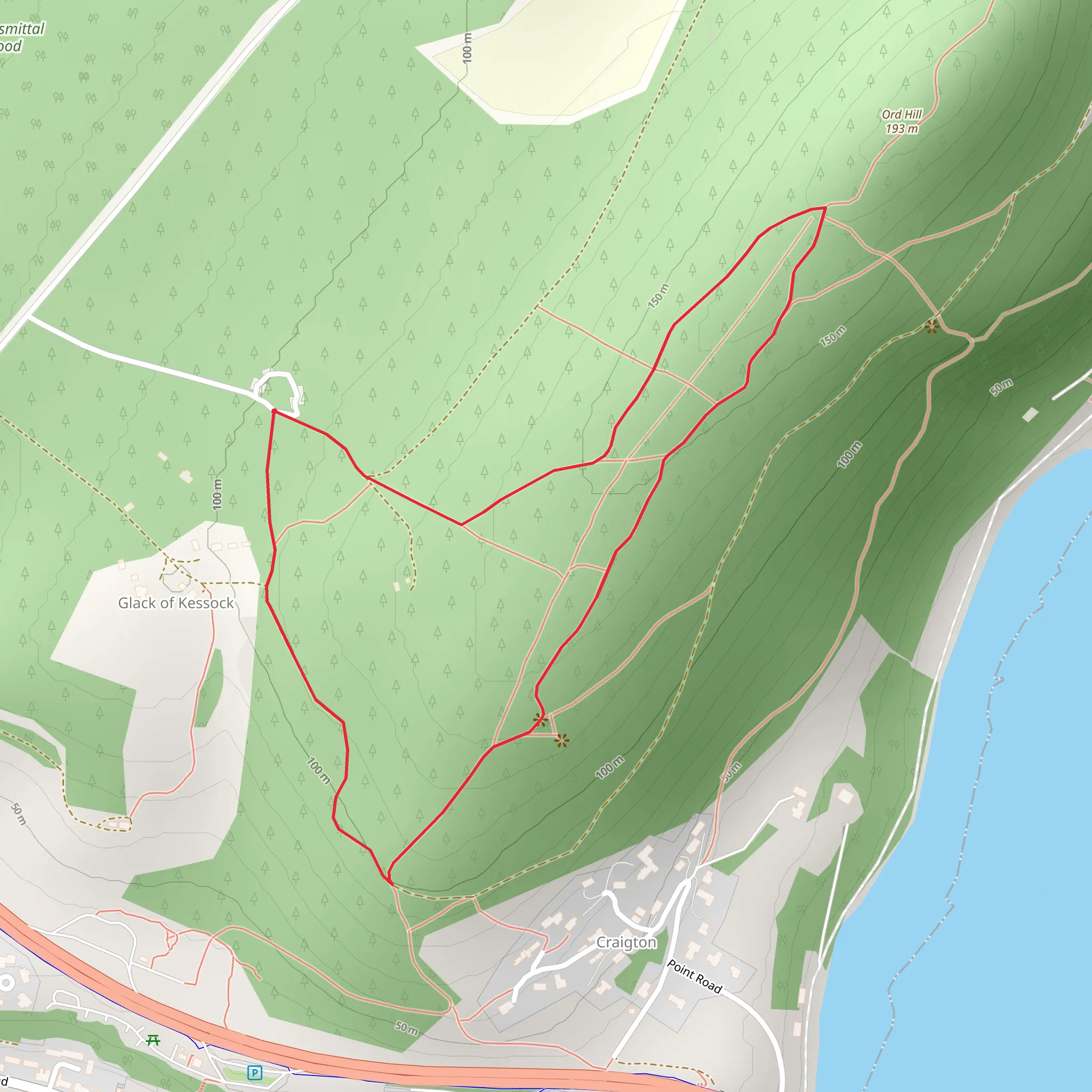 Ord Hill Loop Trail mobile static map