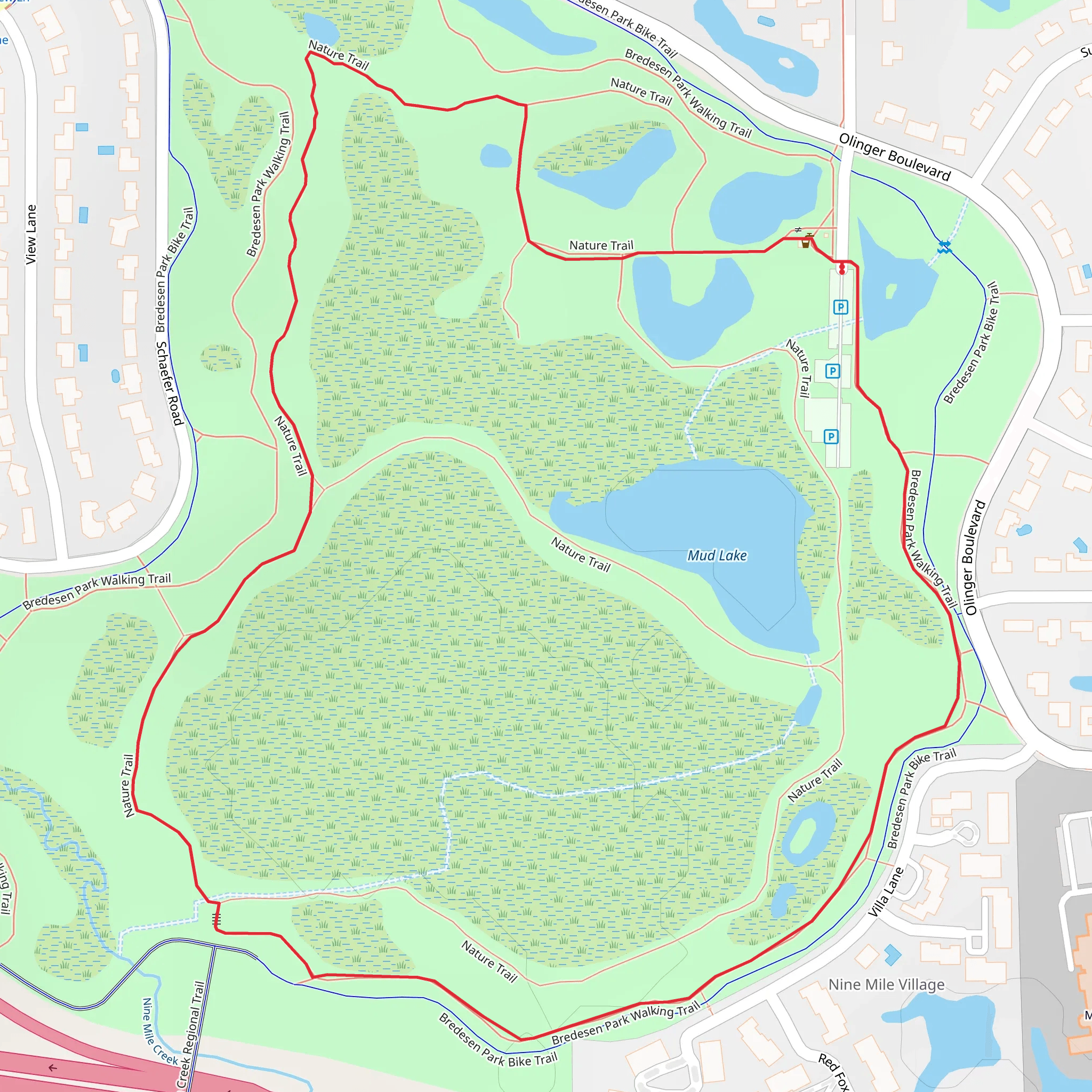 Bredesen Park and Nature Loop Trail mobile static map