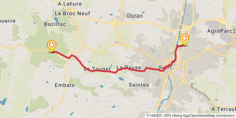 Camino Menton-Candanchu via Arles stage 51 Map