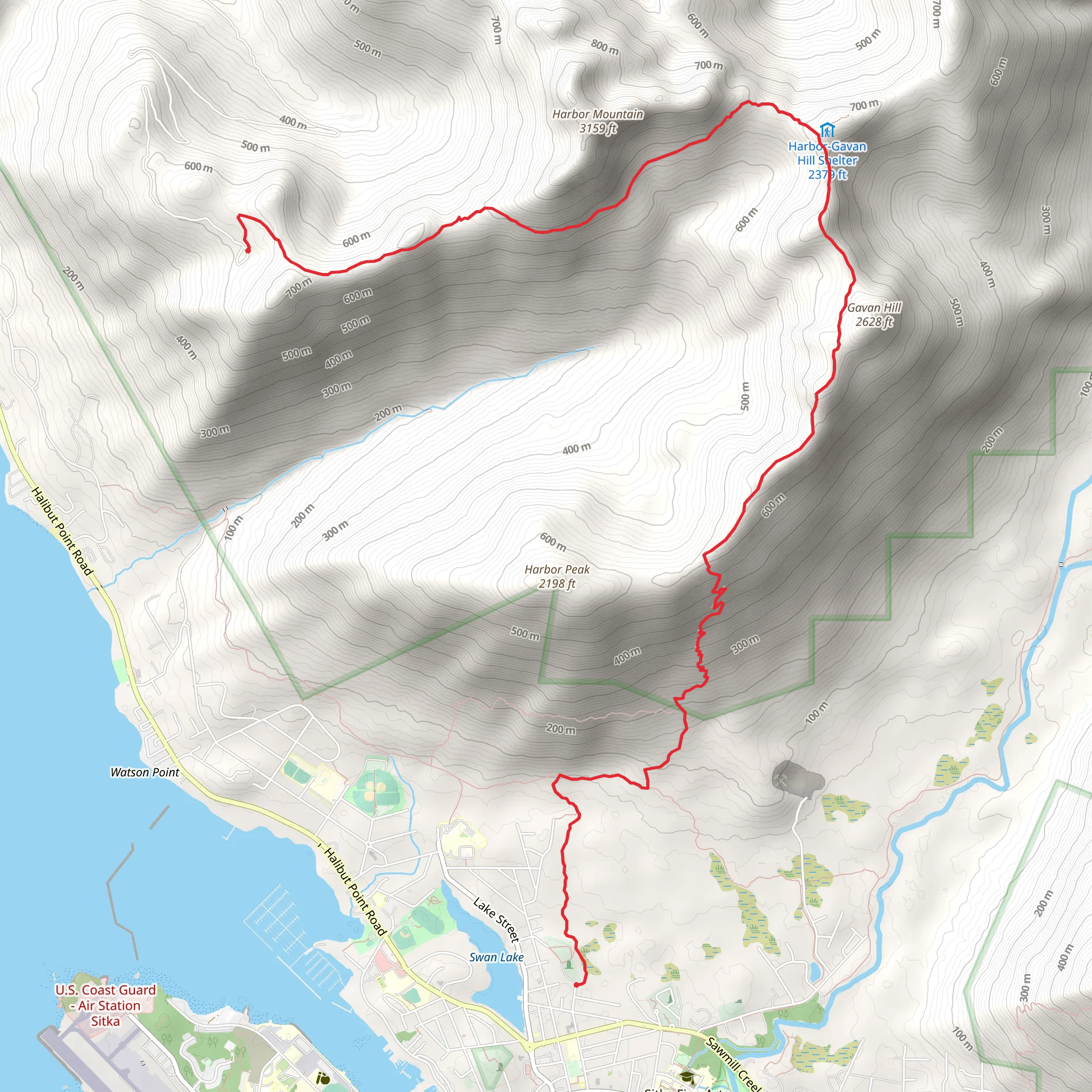 Gavan Hill Trail mobile static map