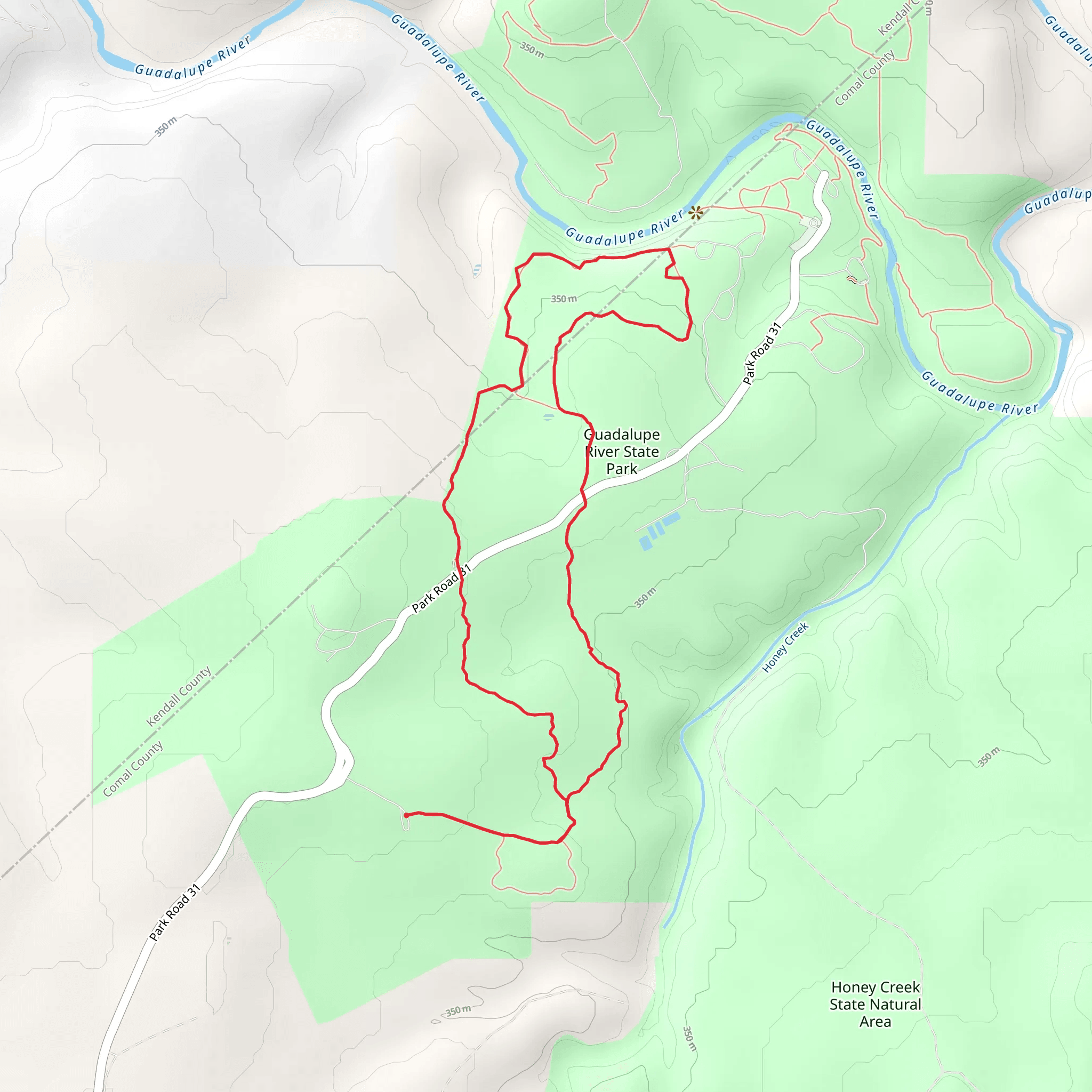 Painted Bunting Loop Trail mobile static map