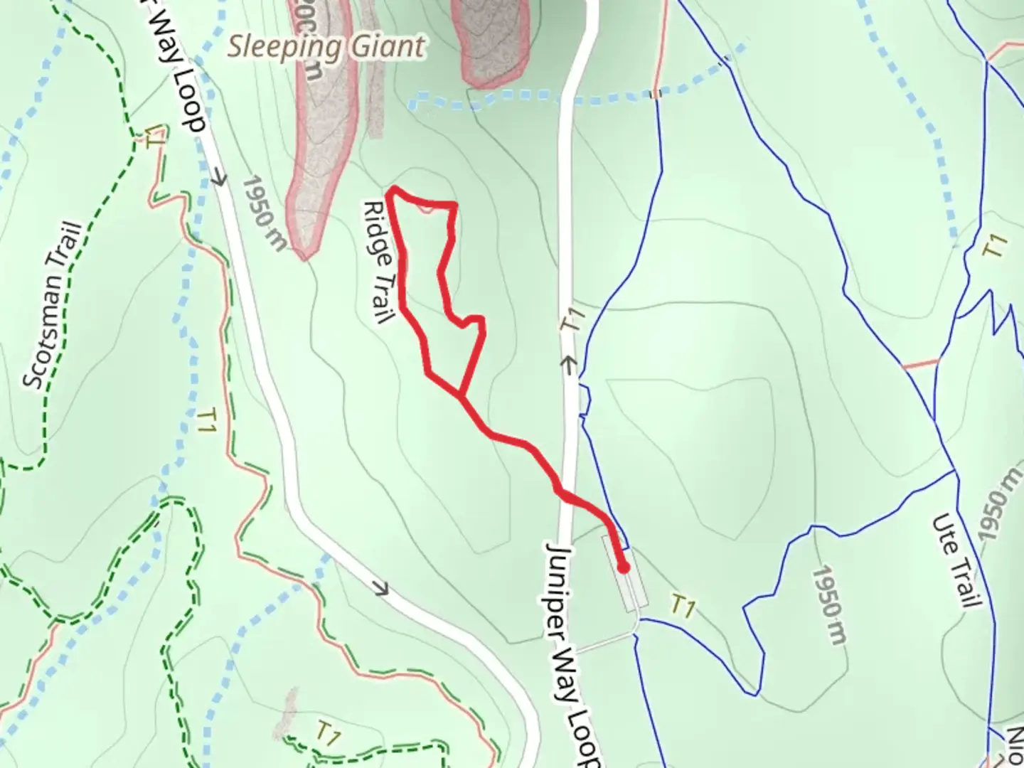 An image depicting the trail Ridge Trail and its surrounding area.