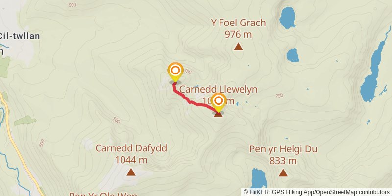 Cambrian Way spur 2 Map