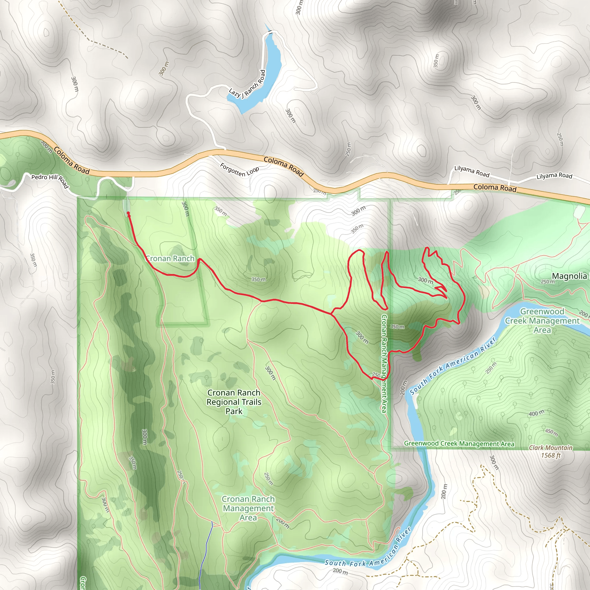 Down - Up Trail and Sky Ridge Trail mobile static map