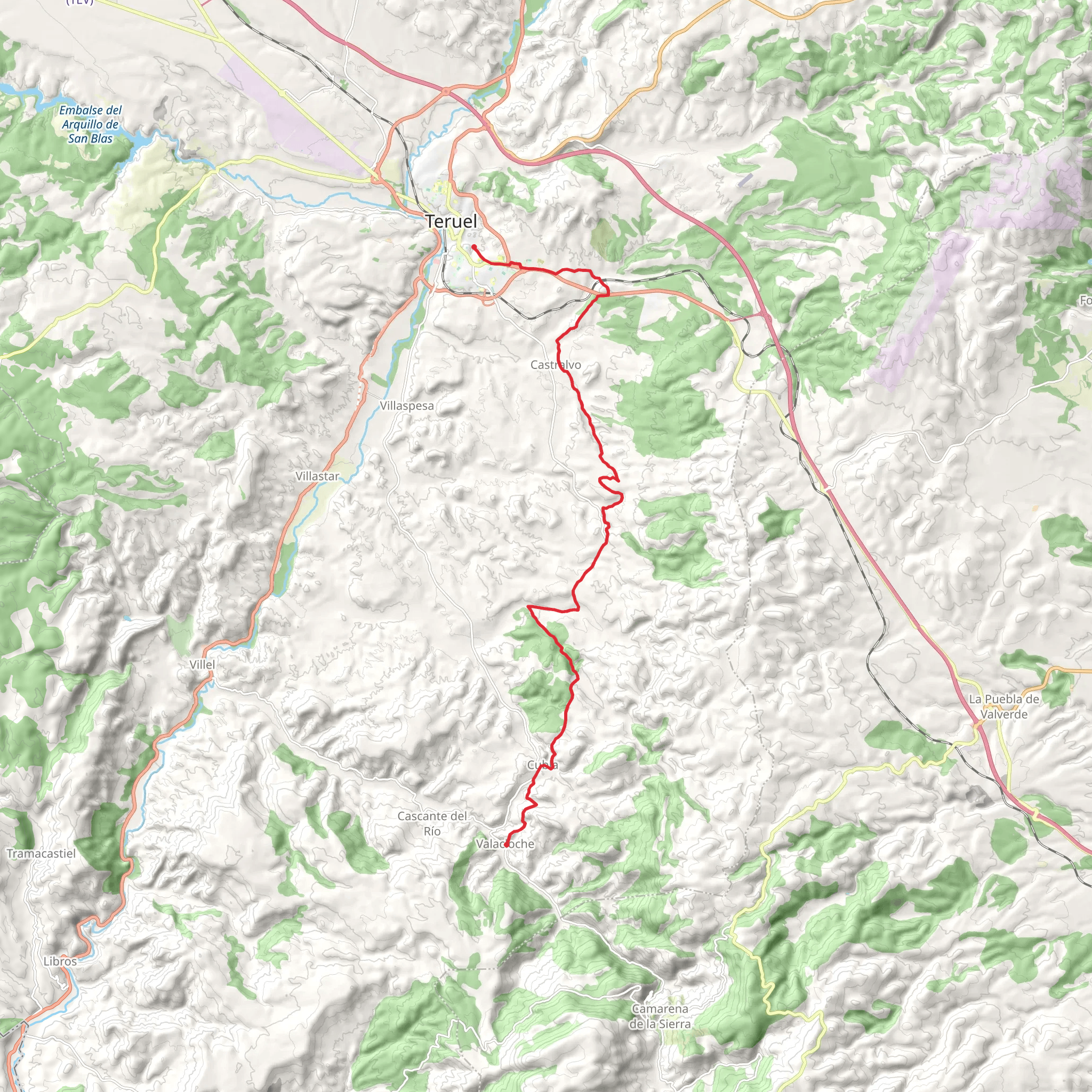 Teruel - Valacloche PR TE 006-b mobile static map