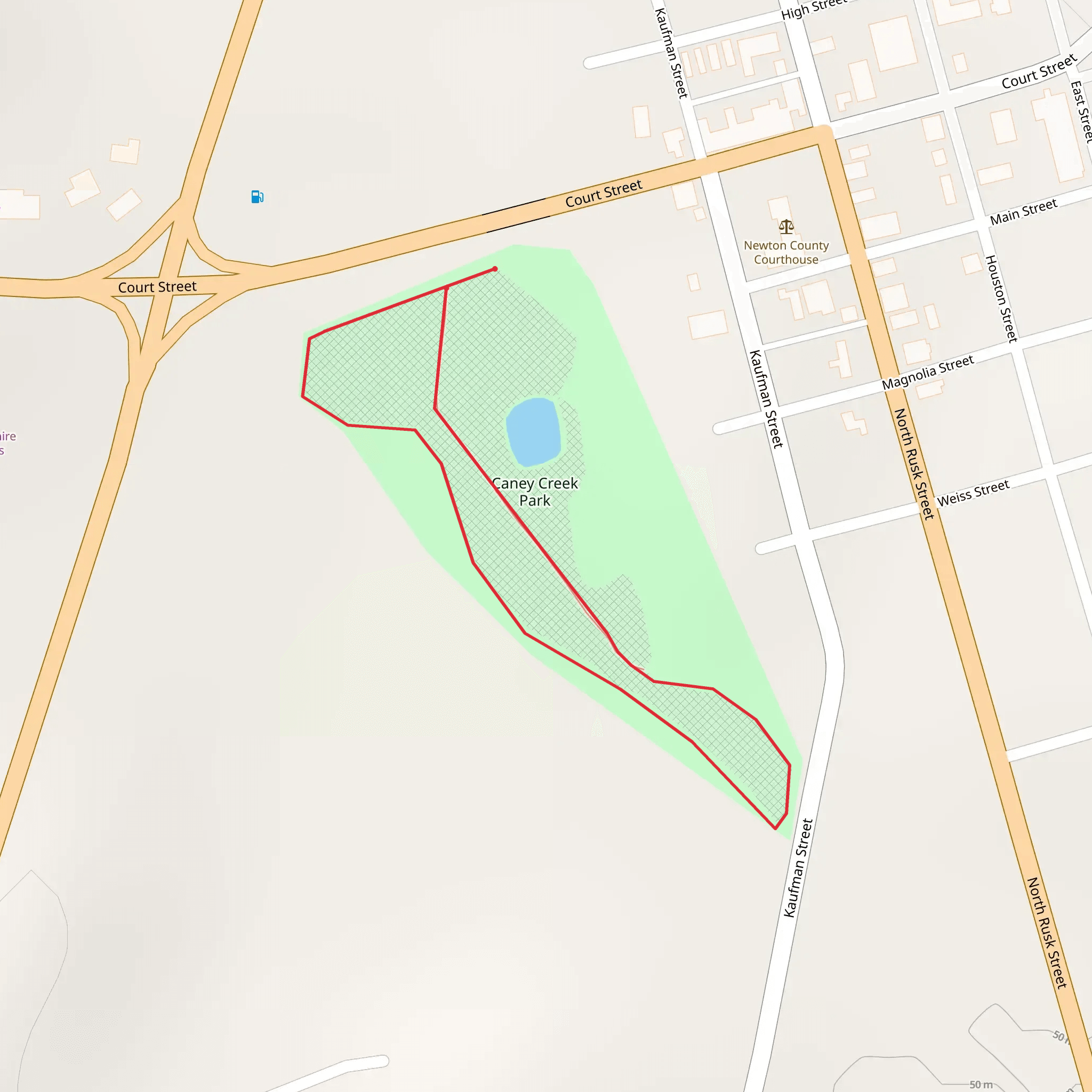Caney Creek Park Walk mobile static map