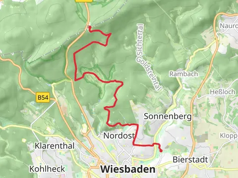 Kuranlagen to Jagdschloss Platte via Rundwanderweg Lindenblatt