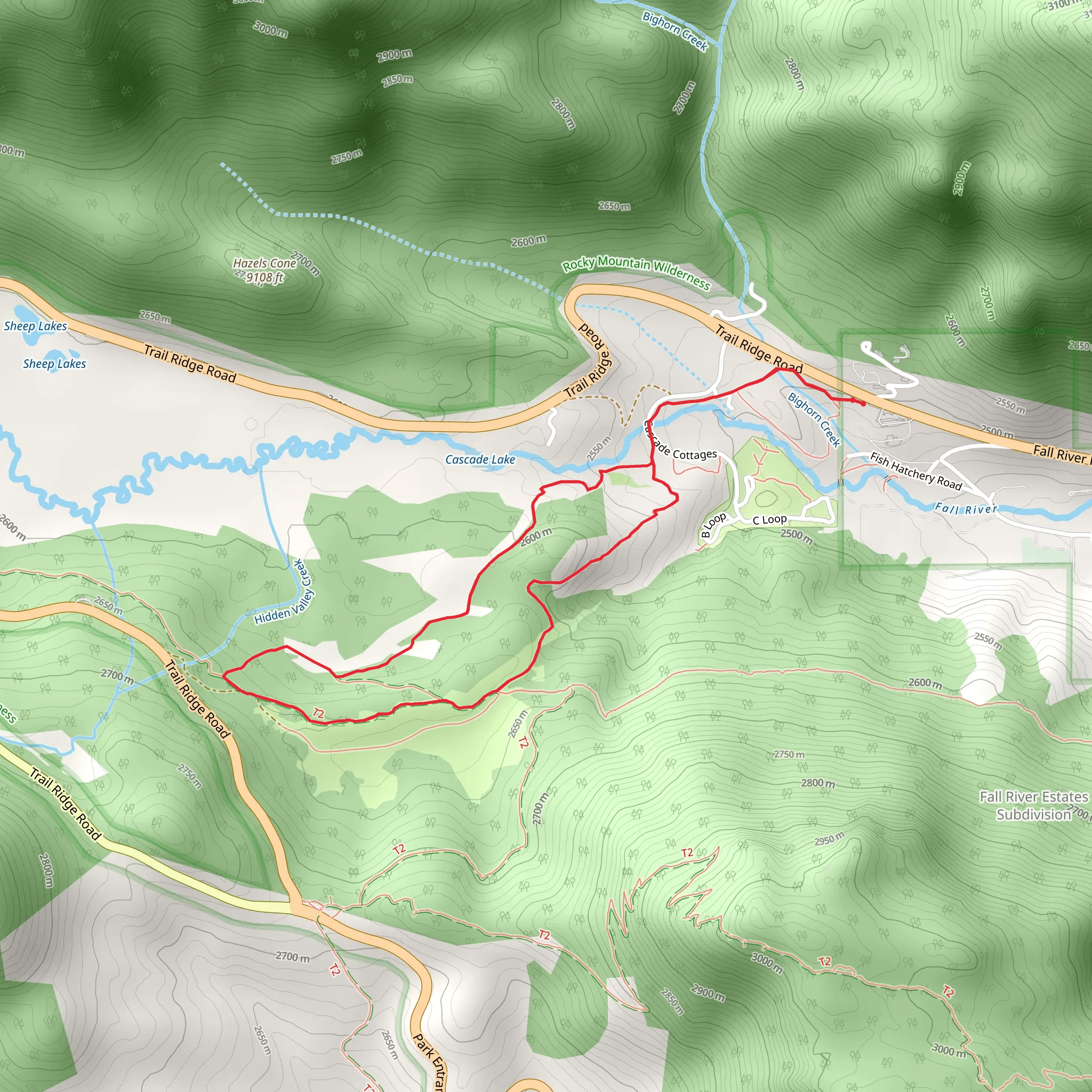 Little Horseshoe Park Loop Trail mobile static map