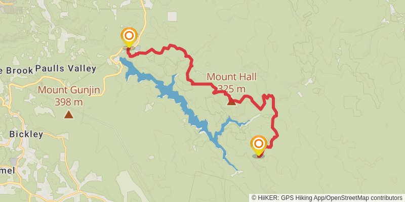 Bibbulmun Track stage 2 Map