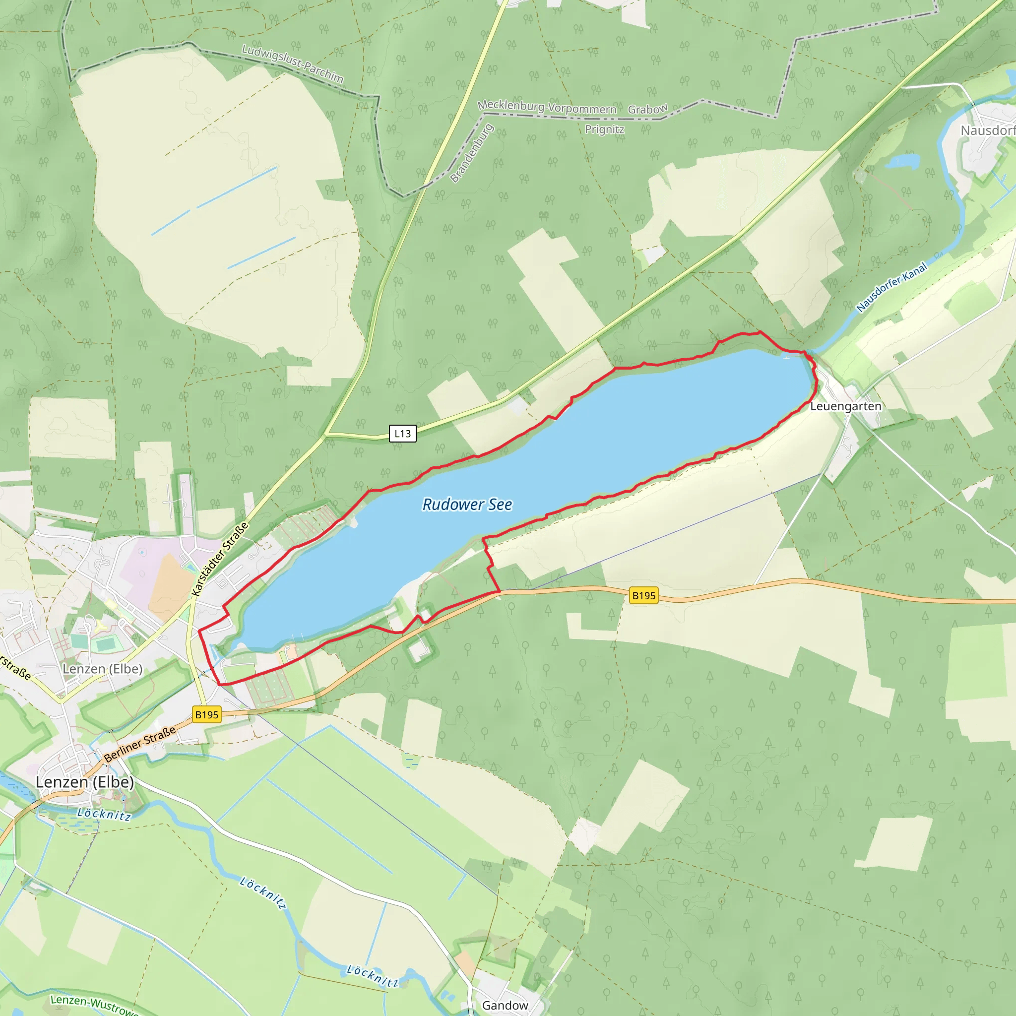 Rudower See Loop mobile static map