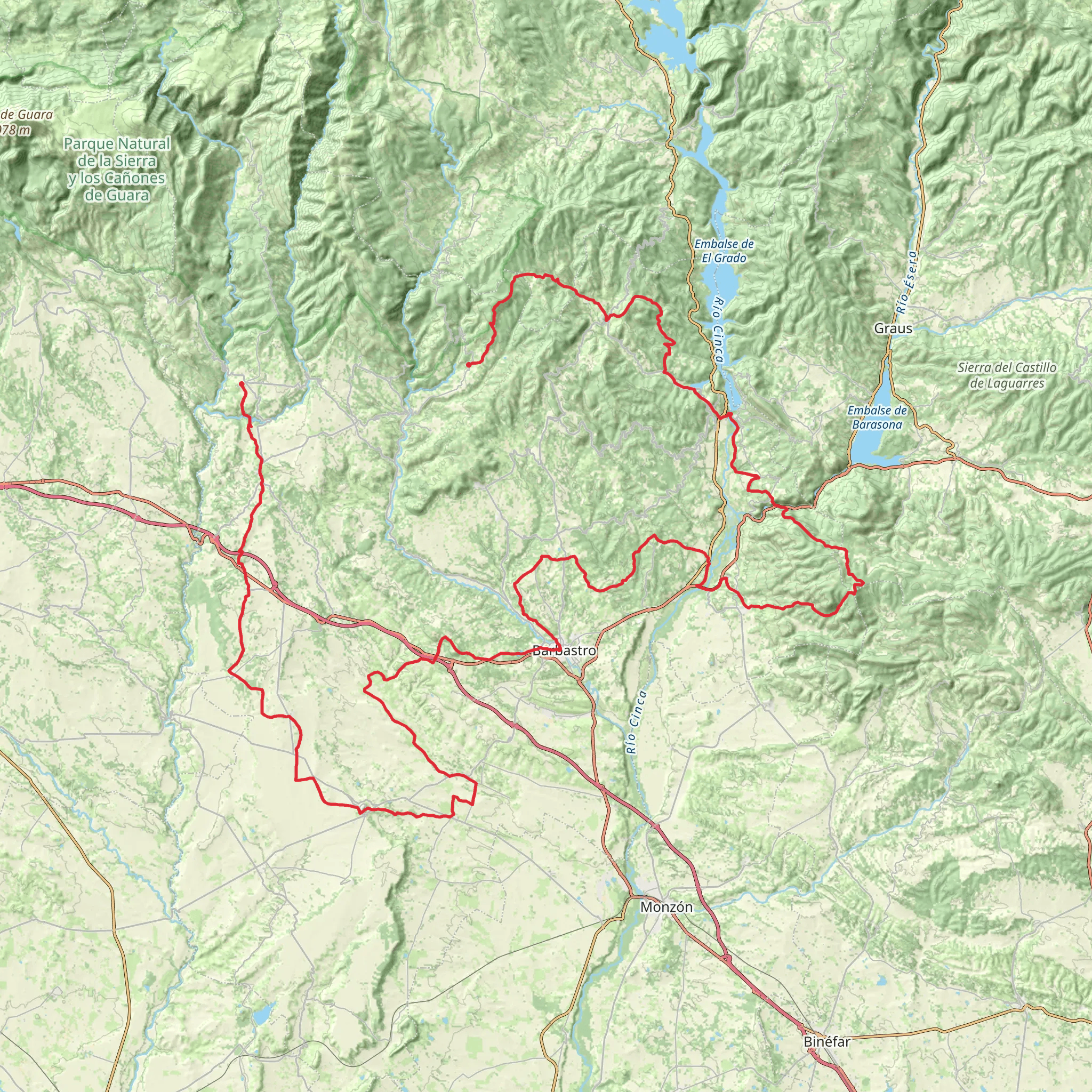 GR 45 - Somontano Trail mobile static map