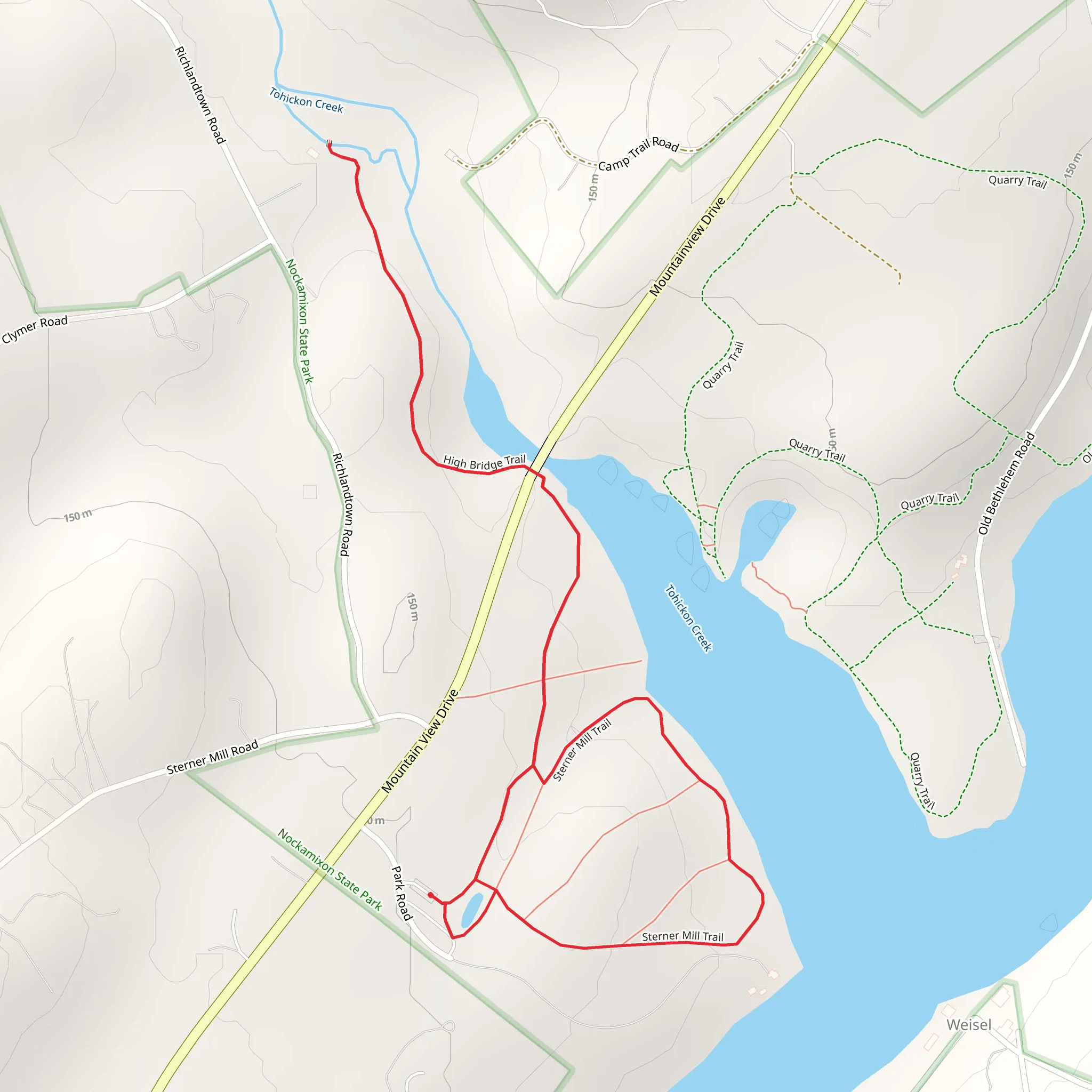 Sterner Mill Trail mobile static map