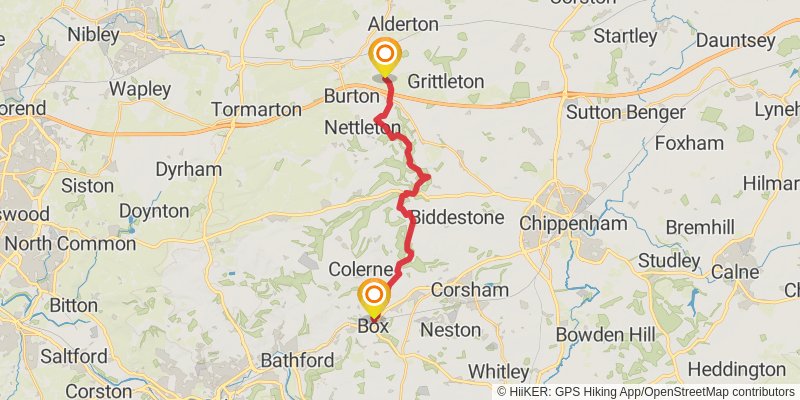 Cross Cotswold Pathway - Macmillan way section stage 7 Map