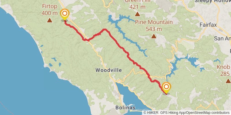 American Discovery Trail - California stage 33 Map