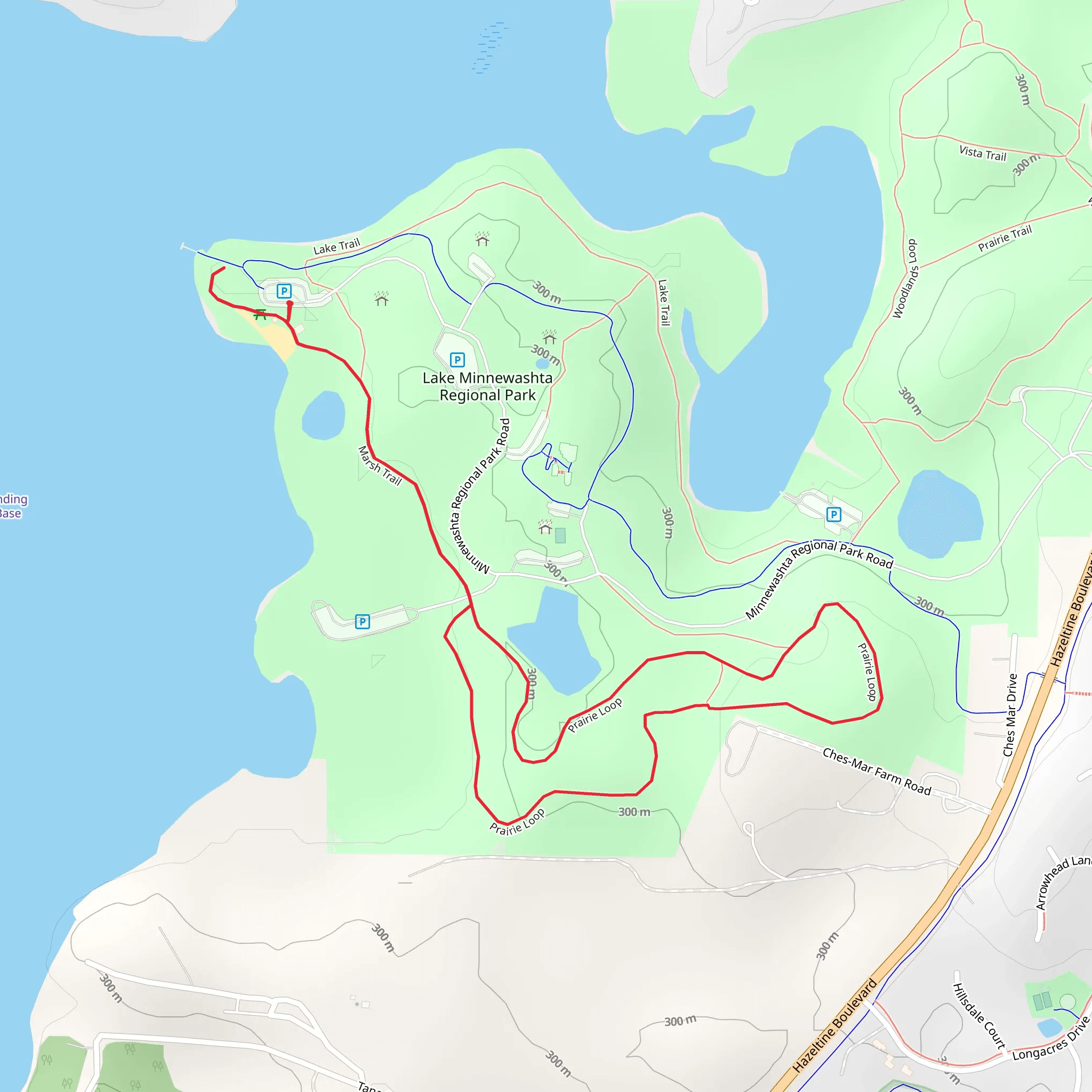 Marsh Trail and Prairie Loop mobile static map