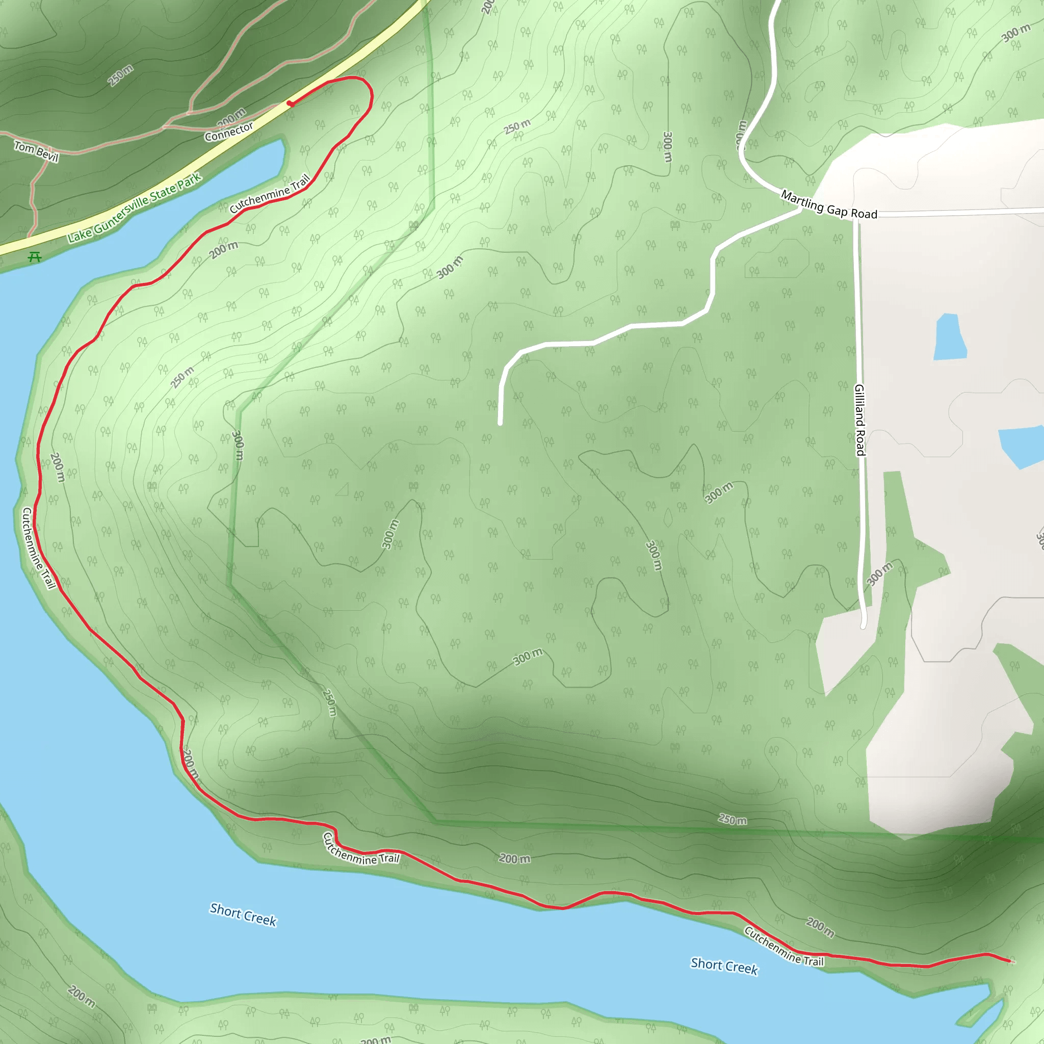 Cutchenmine Trail mobile static map