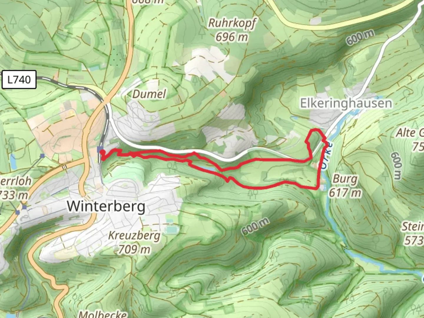 An image depicting the trail Bodensee Loop via Kurweg and its surrounding area.