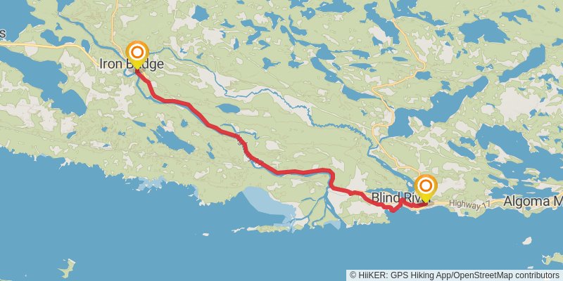 Waterfront Trail stage 122 Map