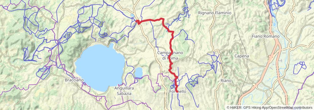 Via Francigena stage 116 Map