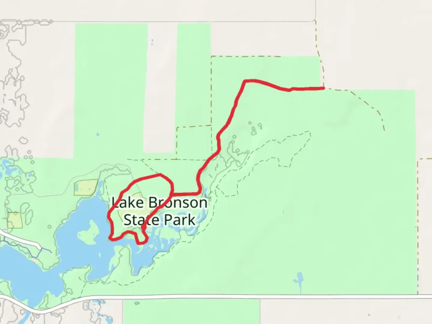 An image depicting the trail South Branch Two Rivers and Hiking Club Loop Trail and its surrounding area.