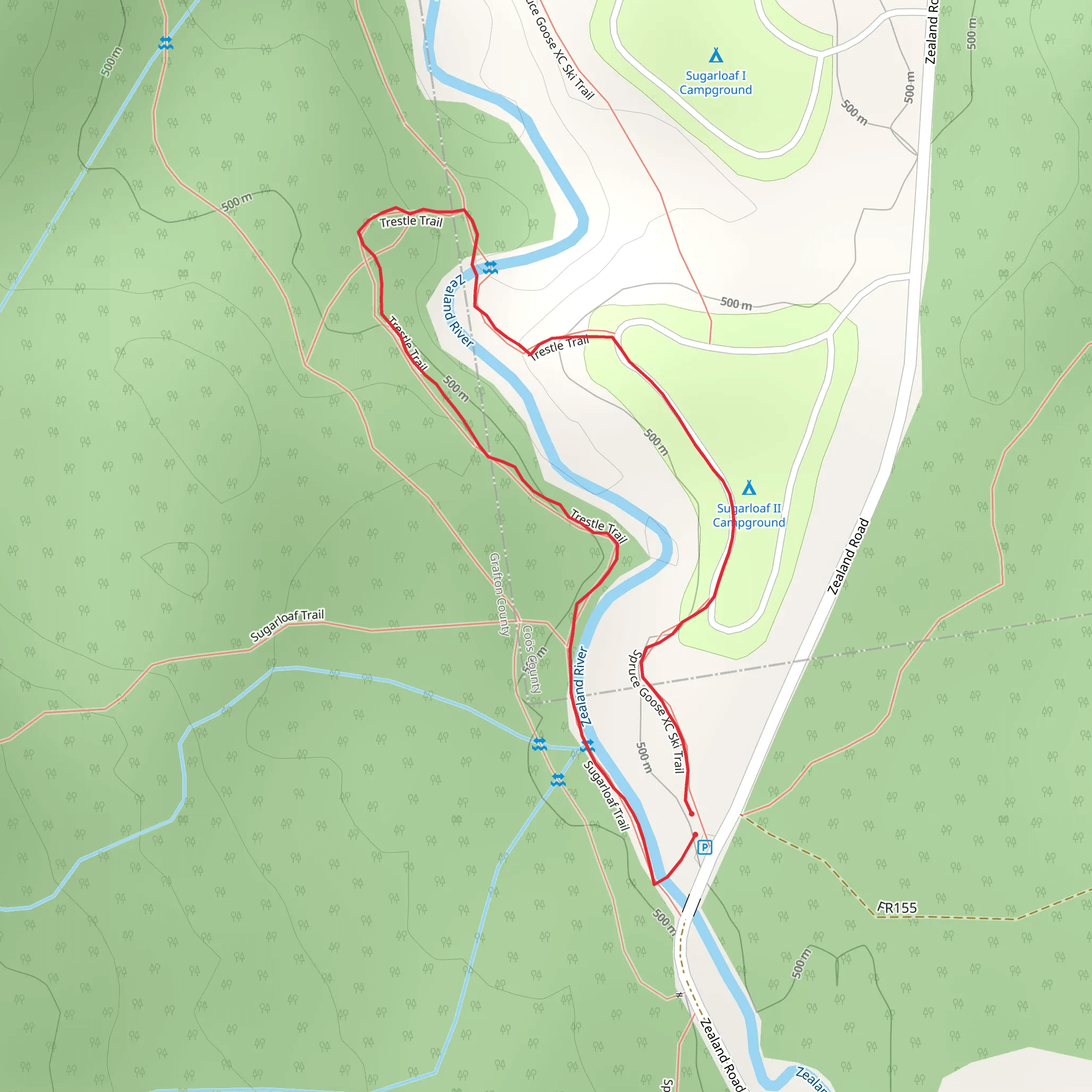 Trestle Loop Trail mobile static map