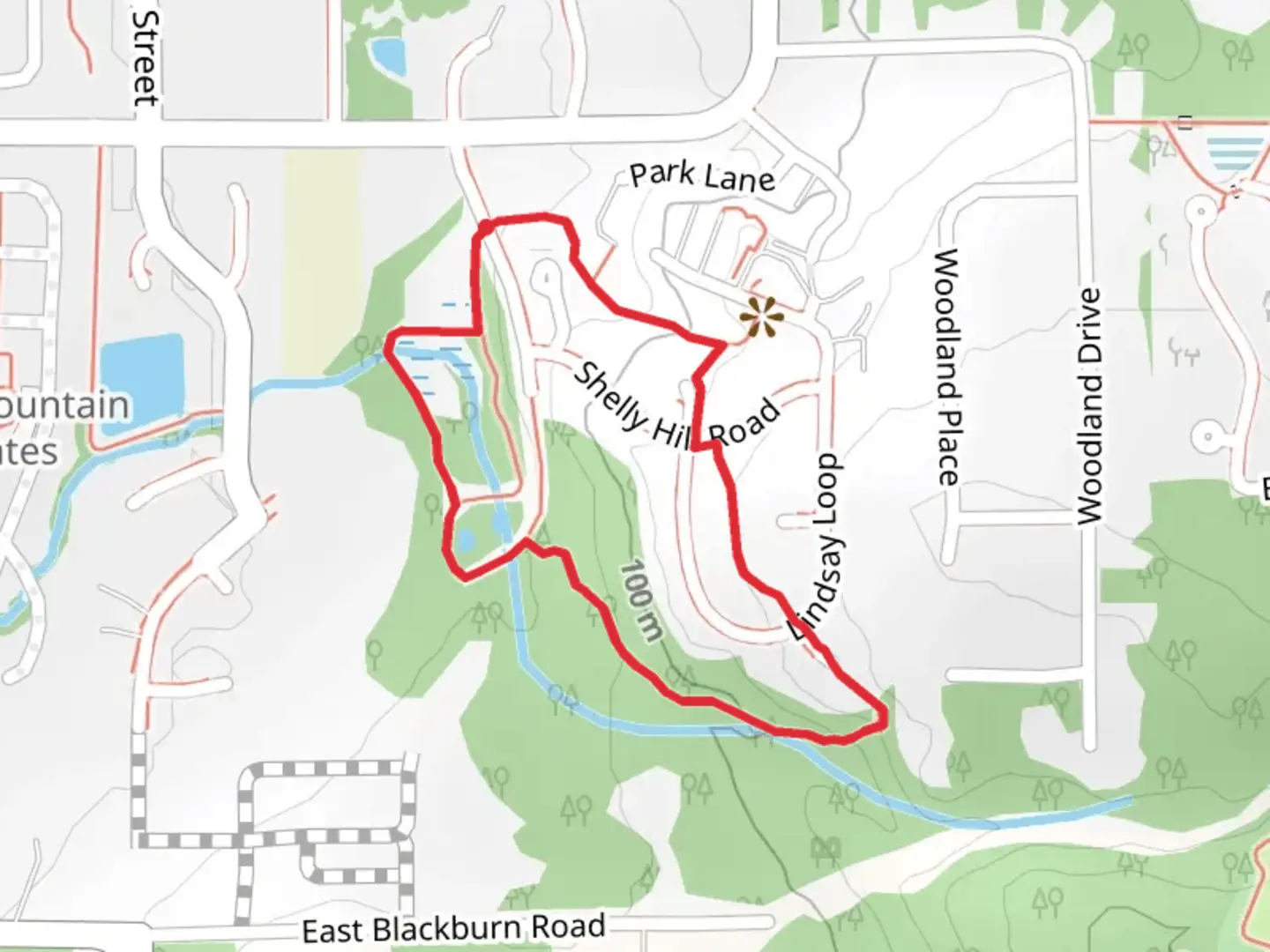 An image depicting the trail Maddox Creek Loop Trail and its surrounding area.