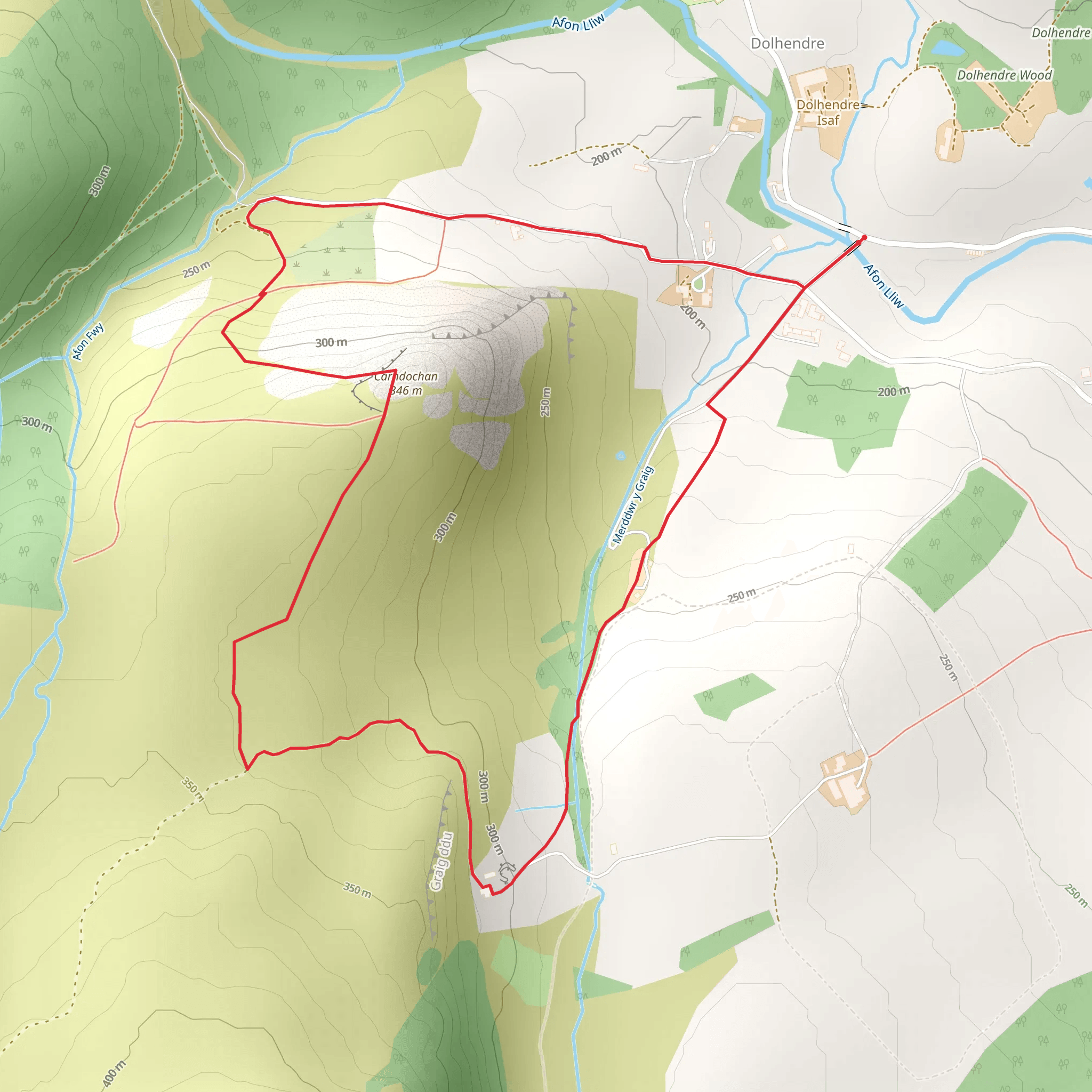Castell Carndochan near Bala mobile static map