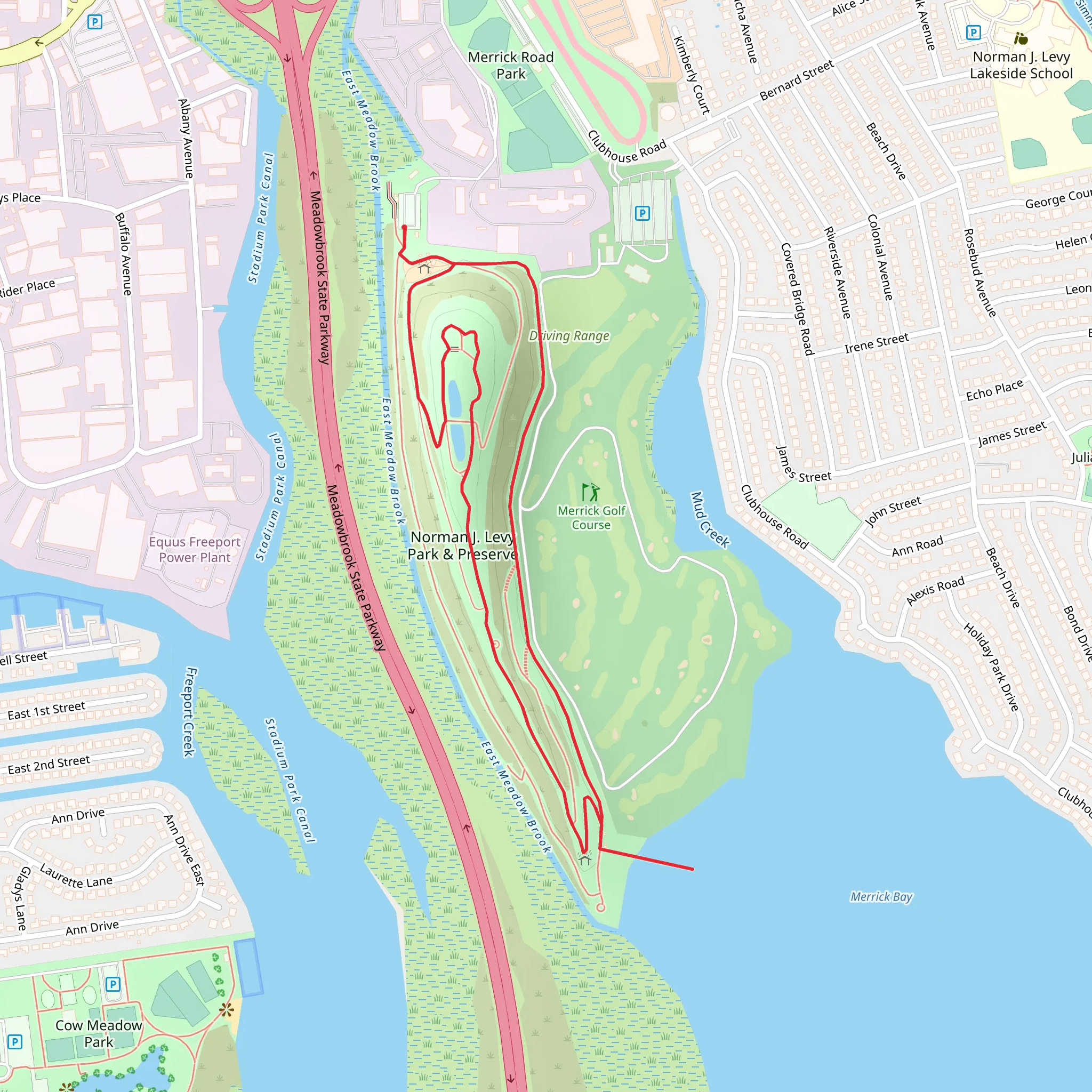 Norman J Levy Park and Preserve Loop Trail mobile static map
