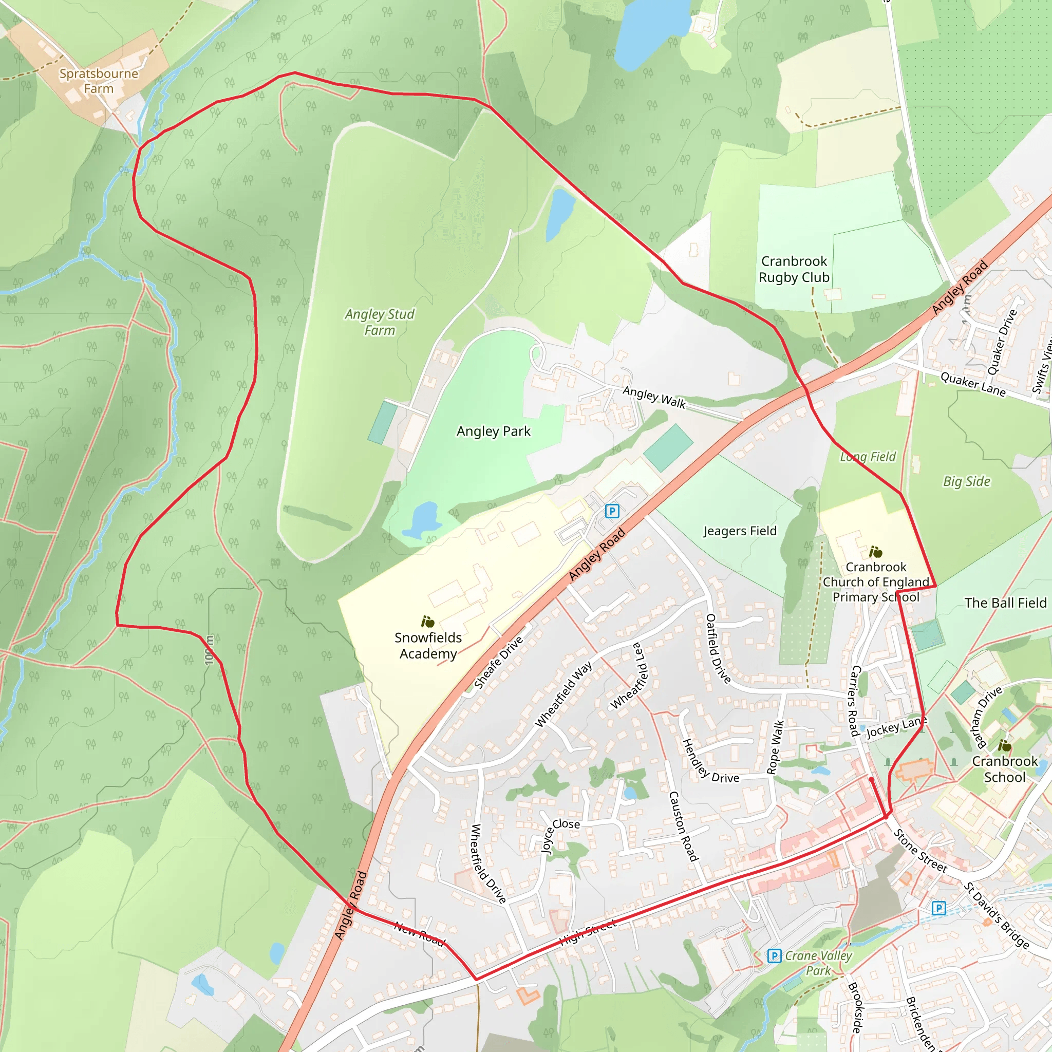 Cranbrook Loop mobile static map
