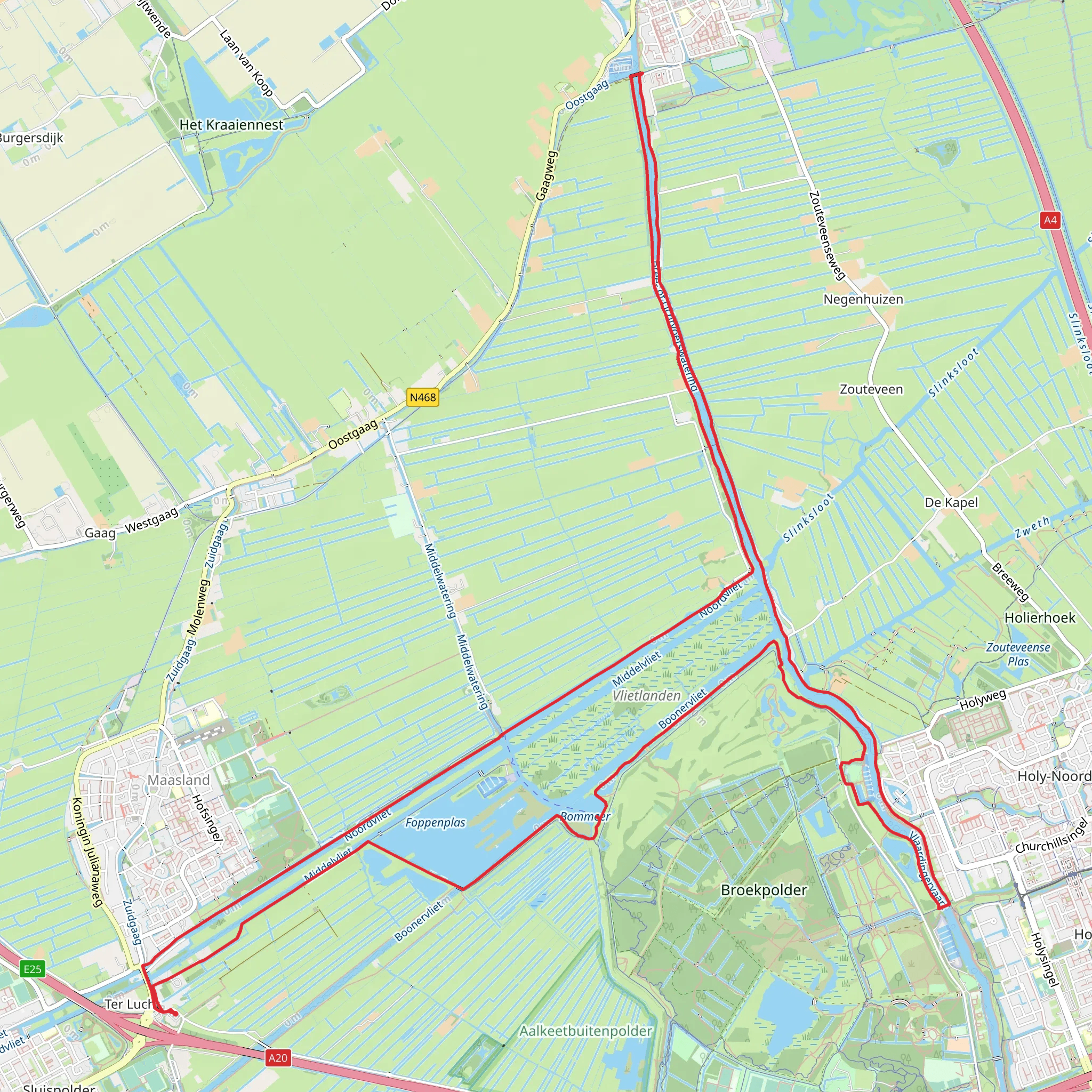 Foppenplas via Foppenplaskade, Broekkade and Trekkade mobile static map