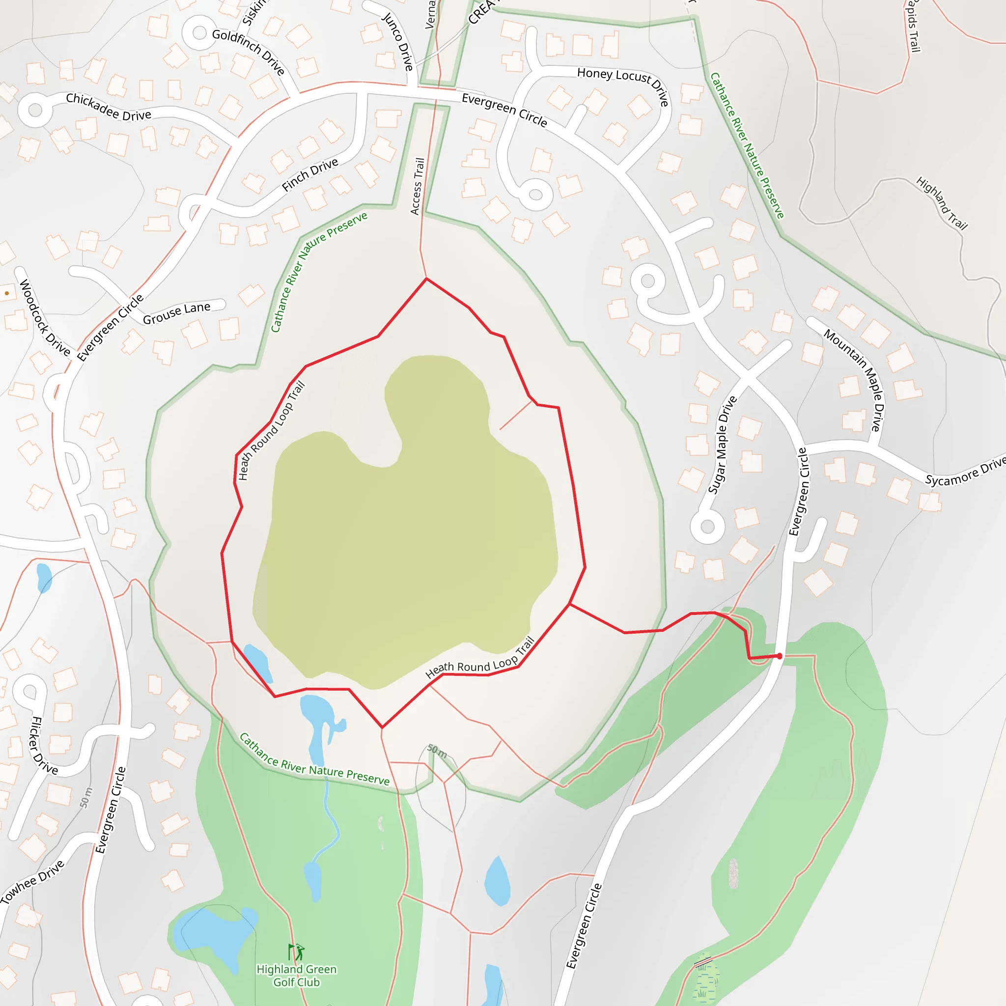 Heath Round Loop Trail mobile static map