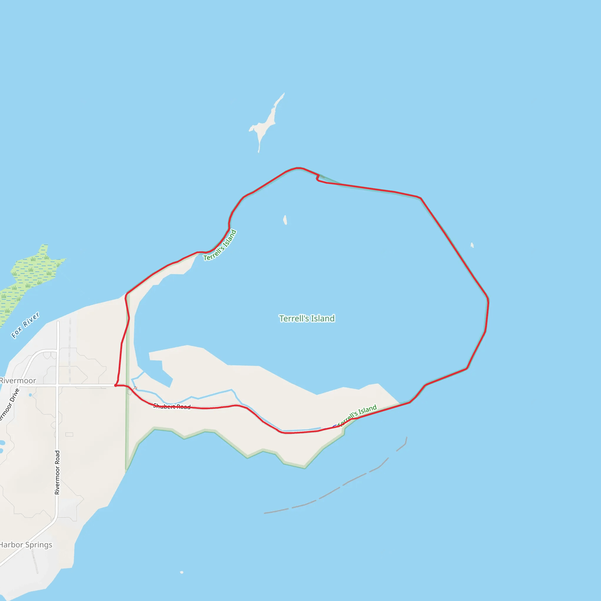 Terrell's Island Loop mobile static map