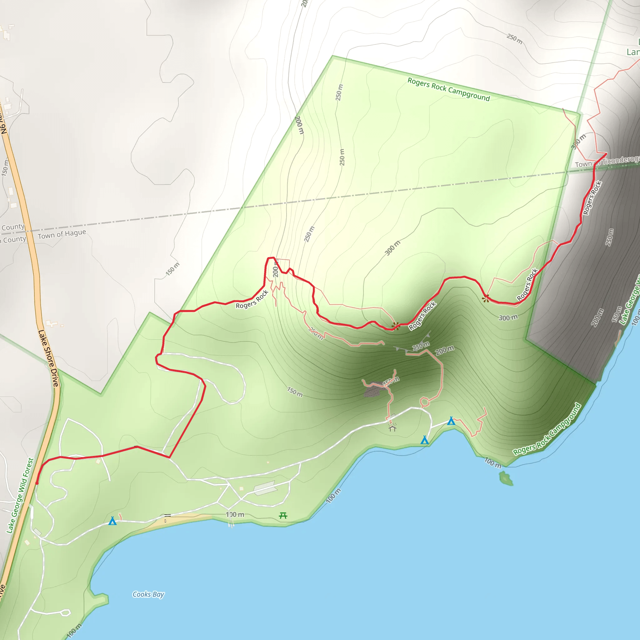 Rogers Rock Trail mobile static map