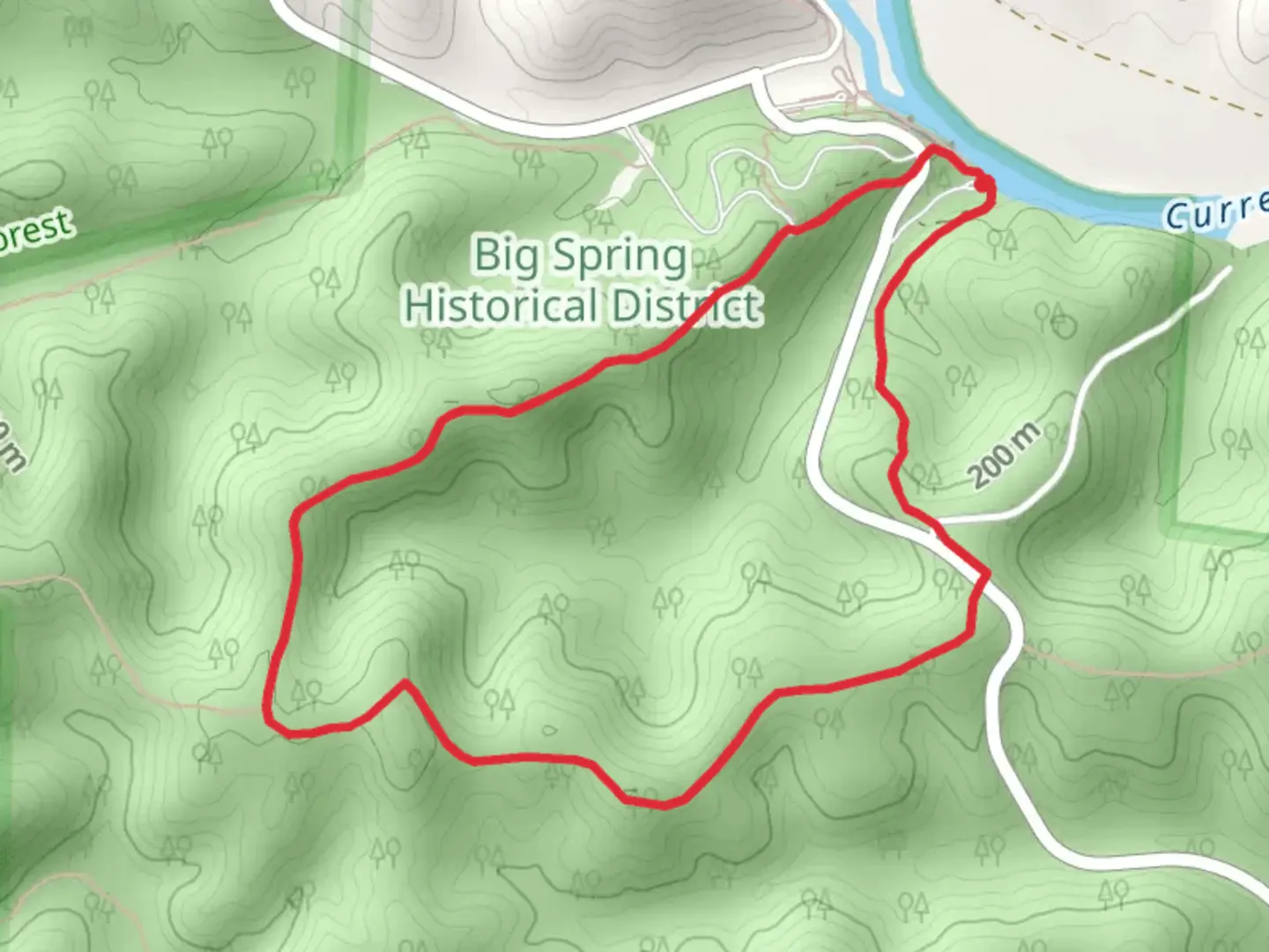 An image depicting the trail Big Spring - Chubb Hollow Loop Trail and its surrounding area.