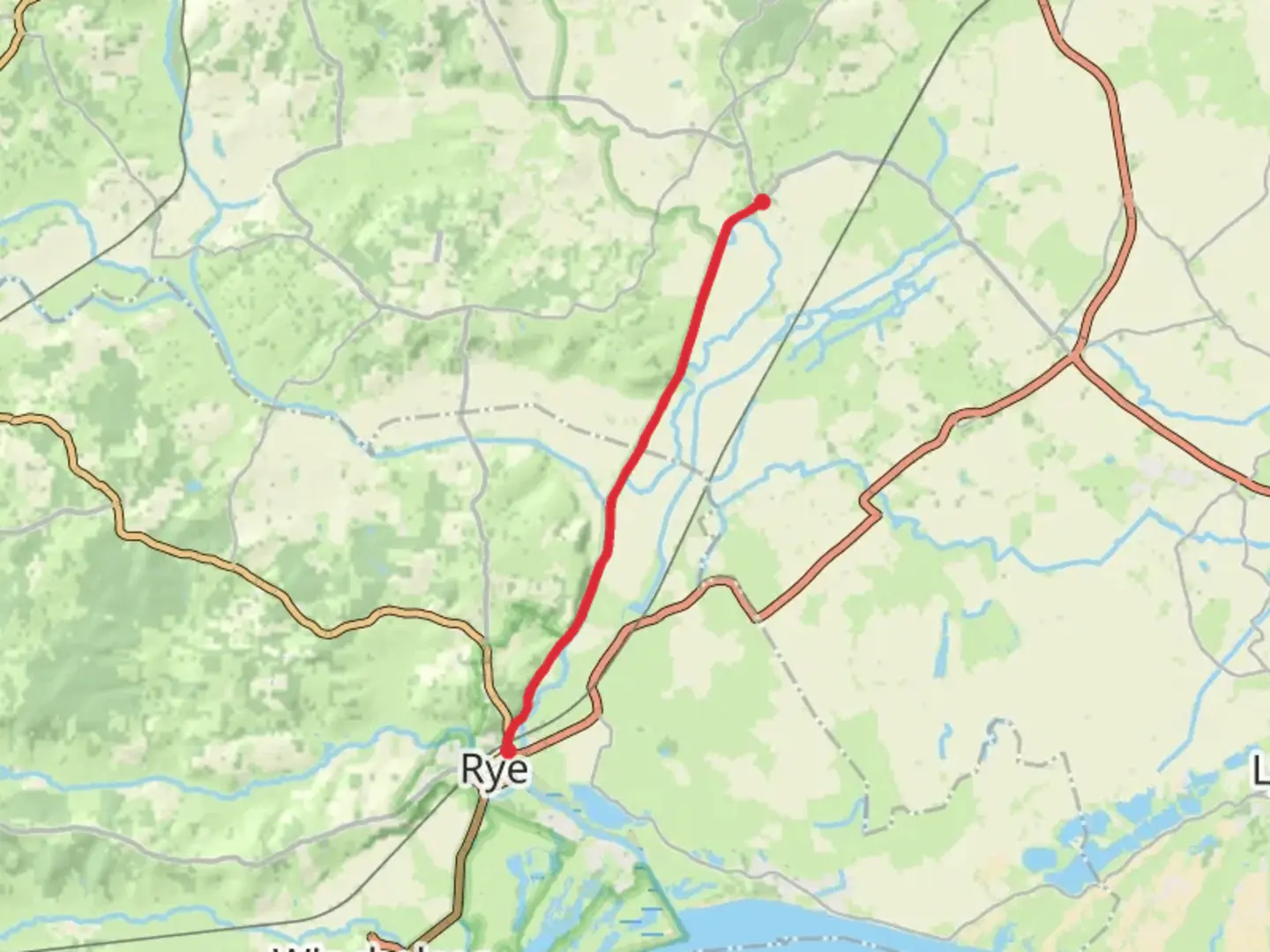 An image depicting the trail Appledore to Rye Walk and its surrounding area.