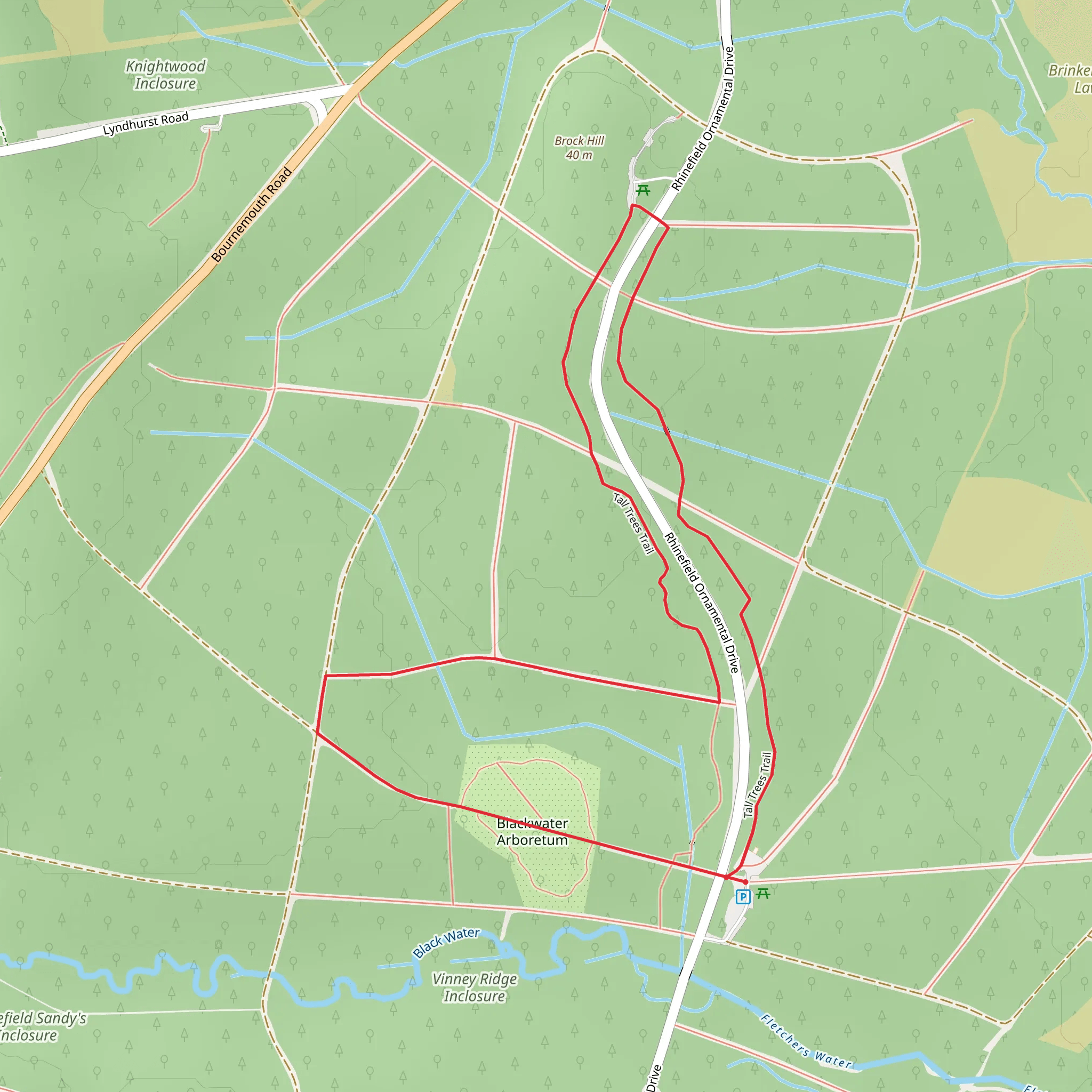 Blackwater Arboretum Trail mobile static map