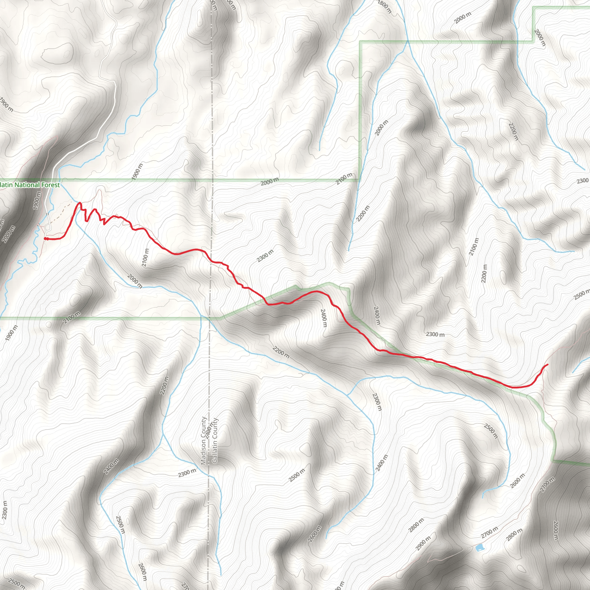 Little Hellroaring Creek Trail mobile static map