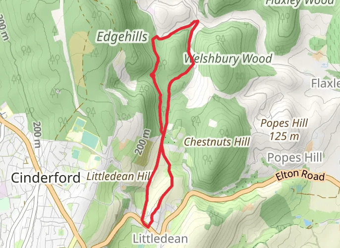 Littledean short walk mobile static map