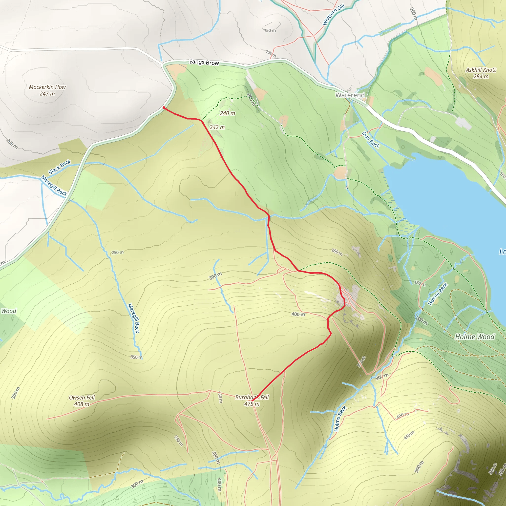 Burnbank Fell mobile static map