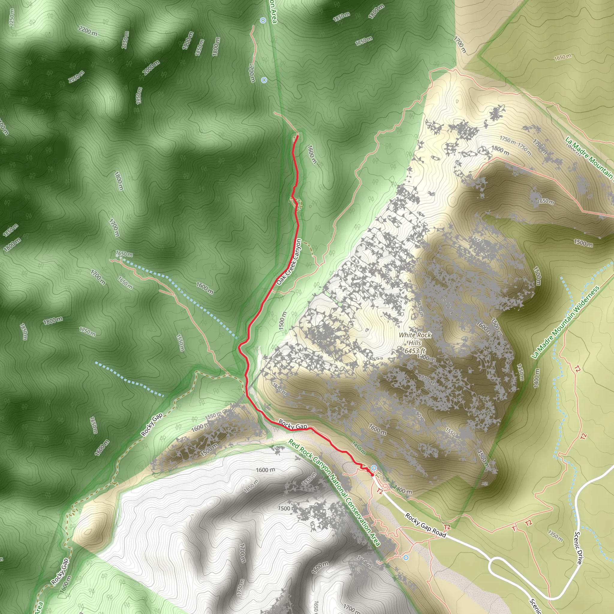 Oak Creek Canyon mobile static map