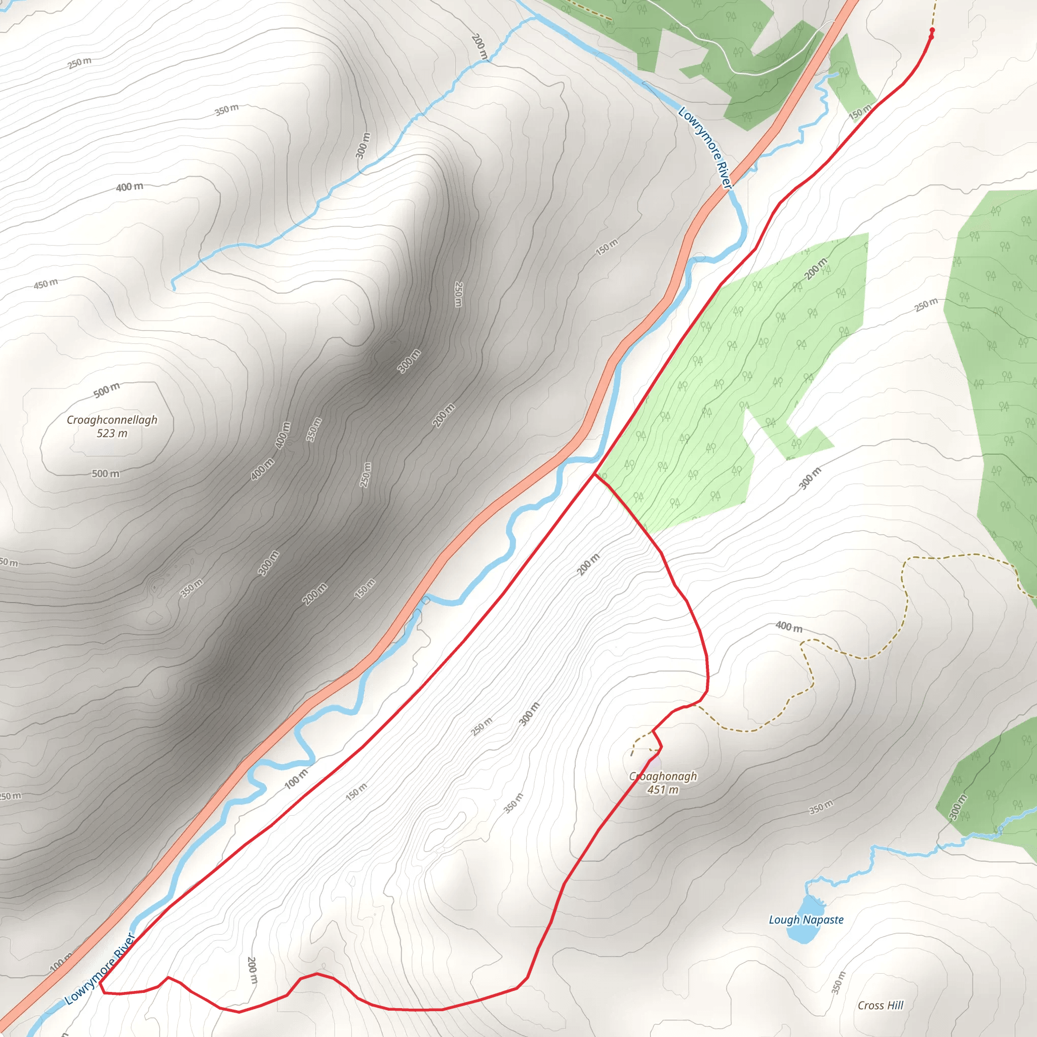 Croaghonagh - Barnesmore Loop mobile static map