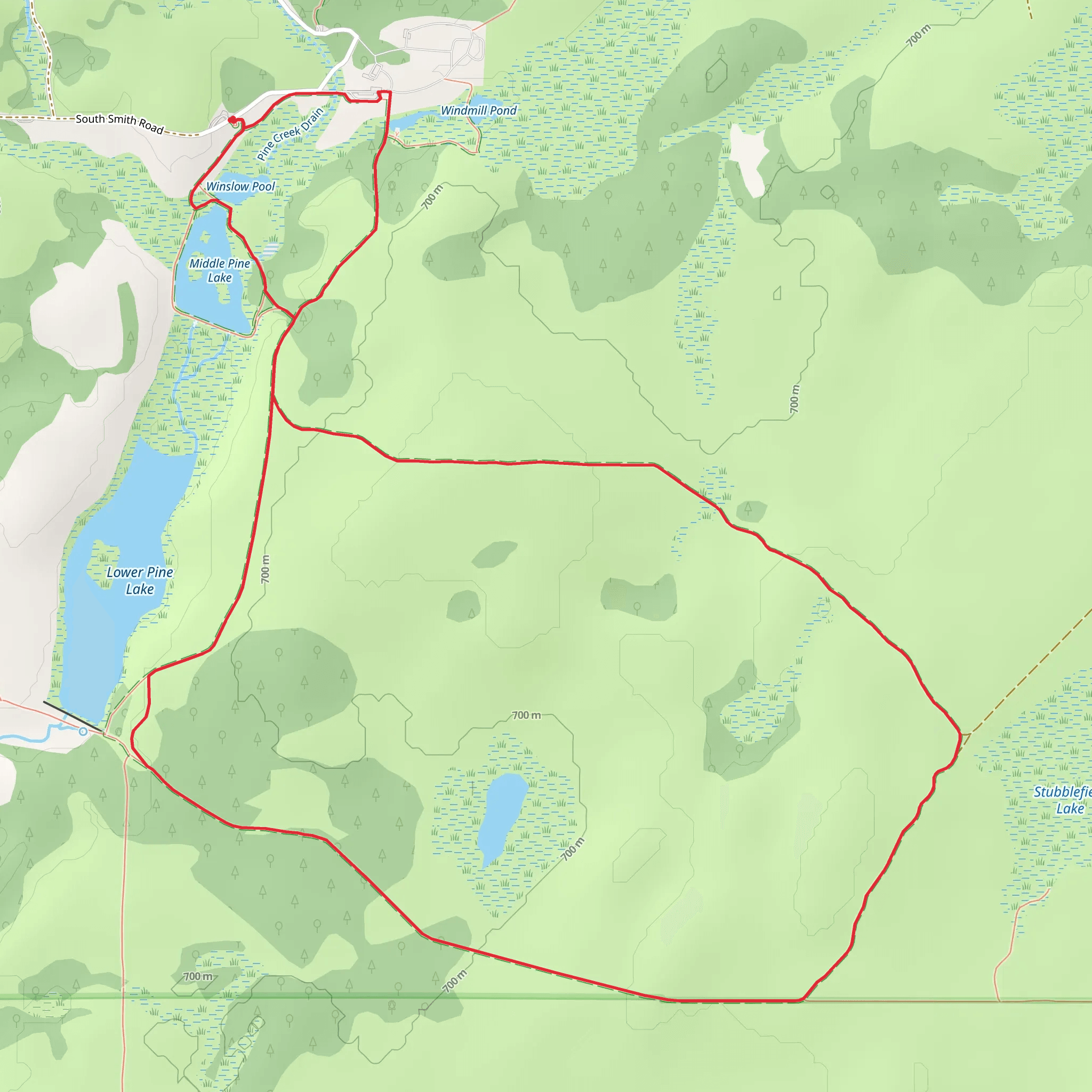 Stubblefield Loop Trail mobile static map