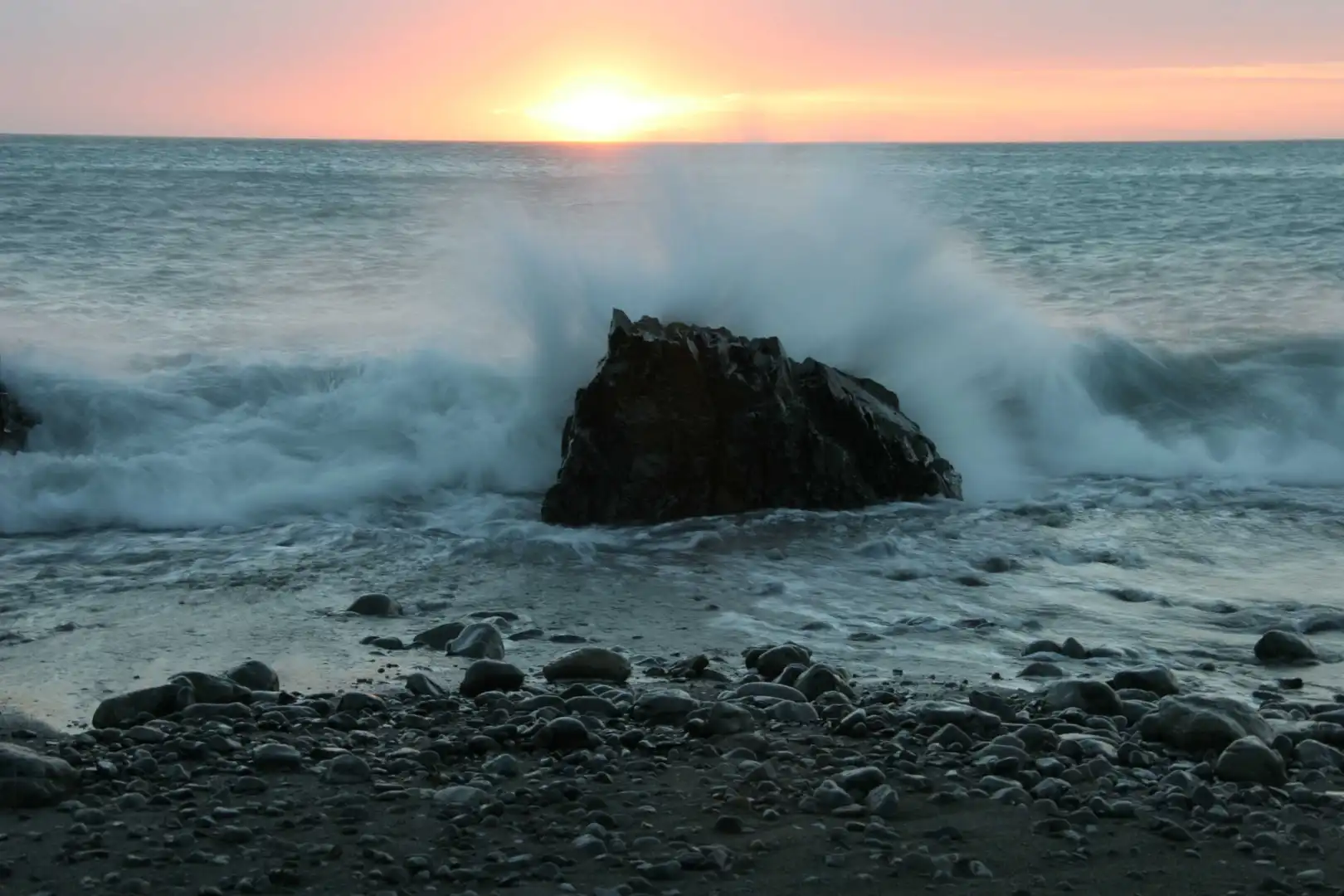 An image depicting the trail Turakirae Head and its surrounding area.