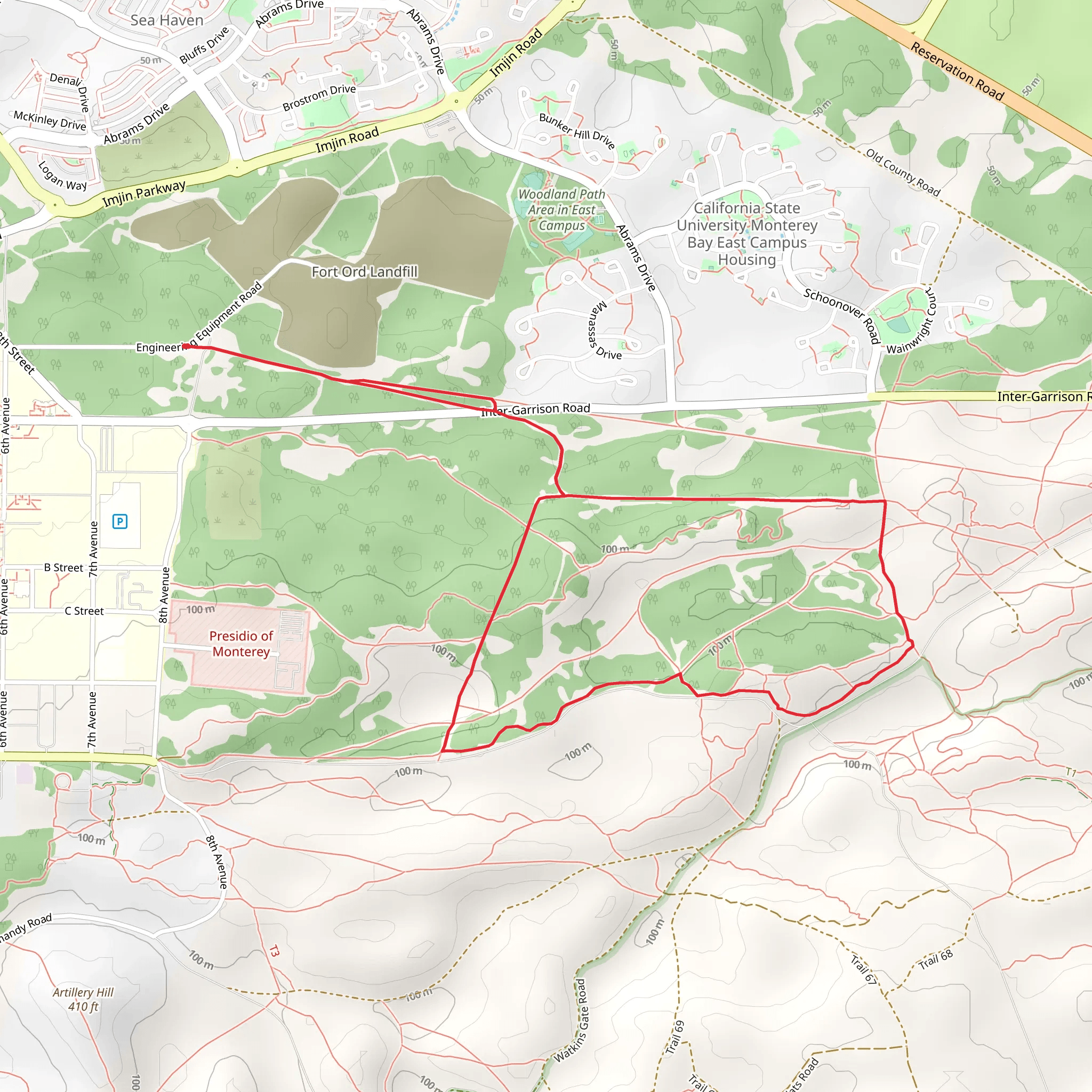 Engineering Equipment Road Loop mobile static map