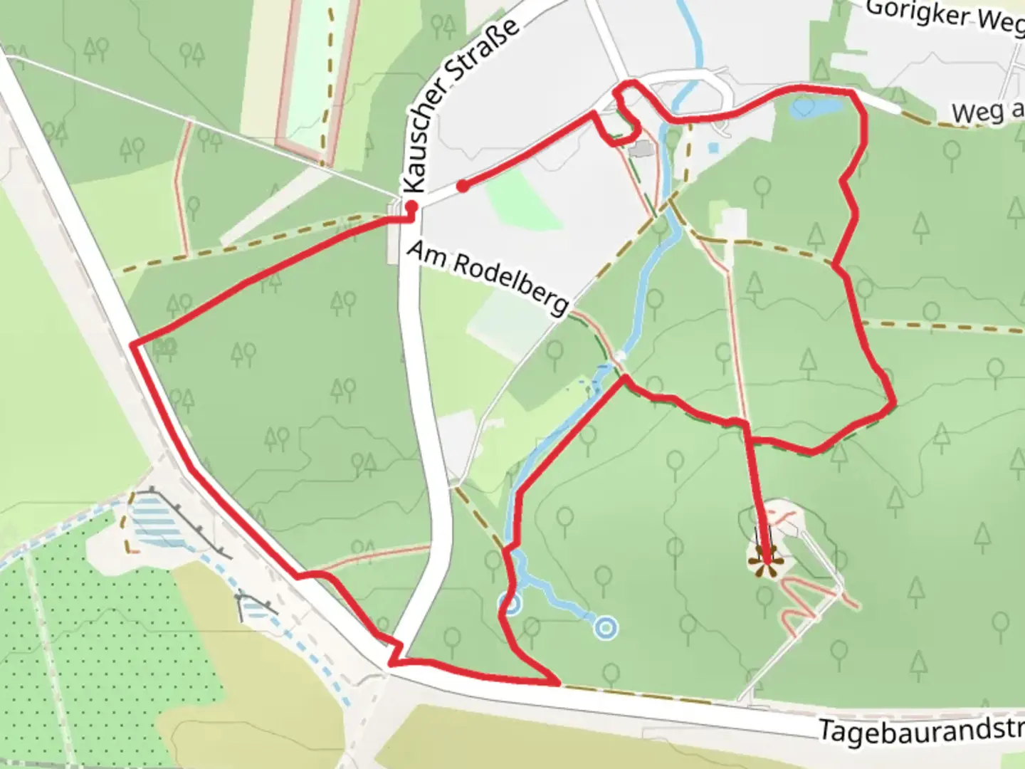 An image depicting the trail Steinitzer Hof and Steinitzer Treppe Loop and its surrounding area.