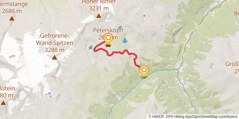 Die Alpenüberquerung spur 2 Map