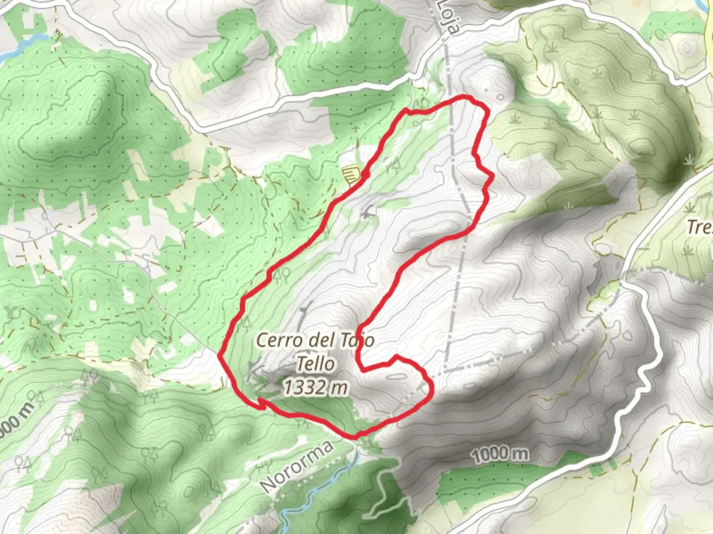 An image depicting the trail Sierra de San Jorge PR A 353 and its surrounding area.