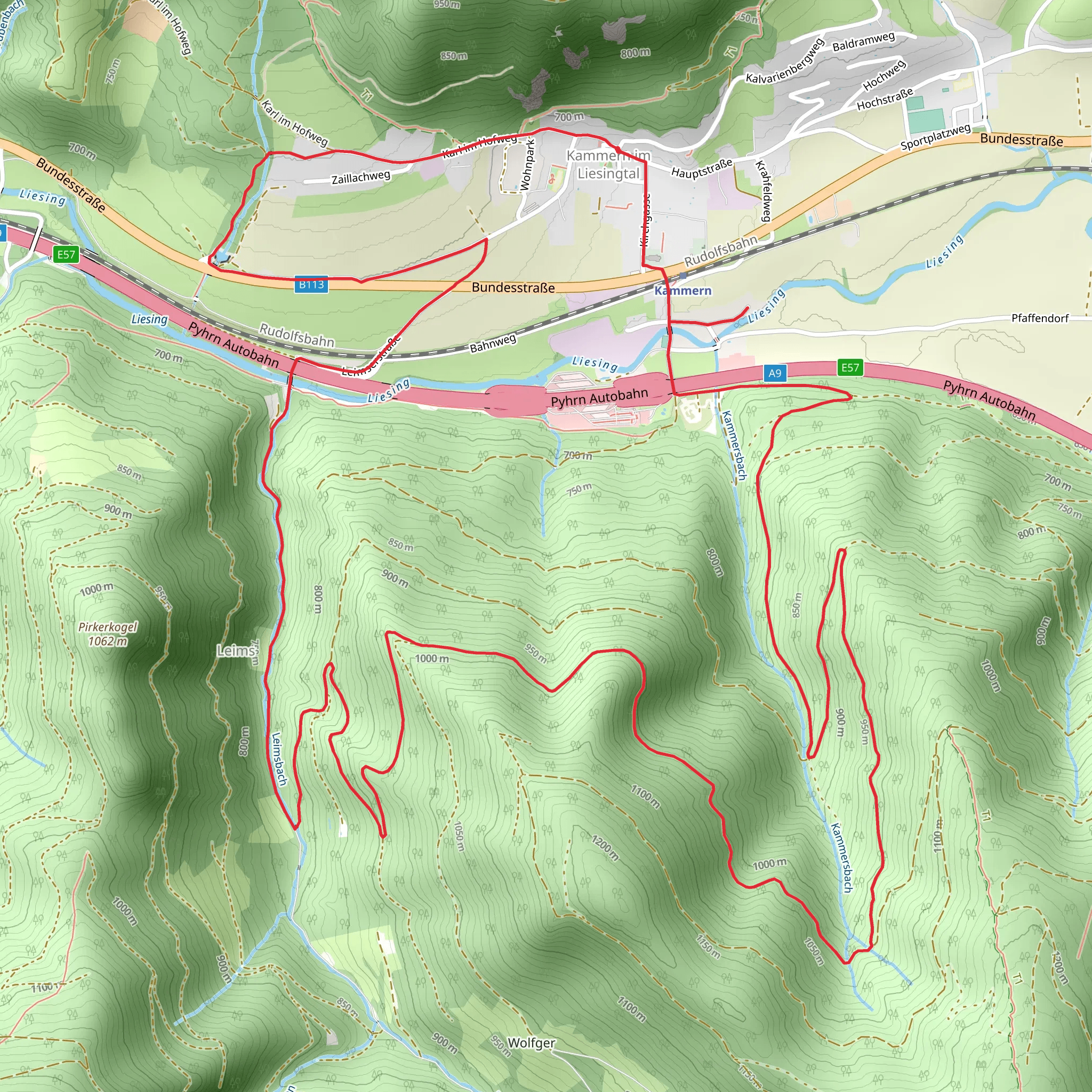 Marterlweg Route 1 - Green mobile static map
